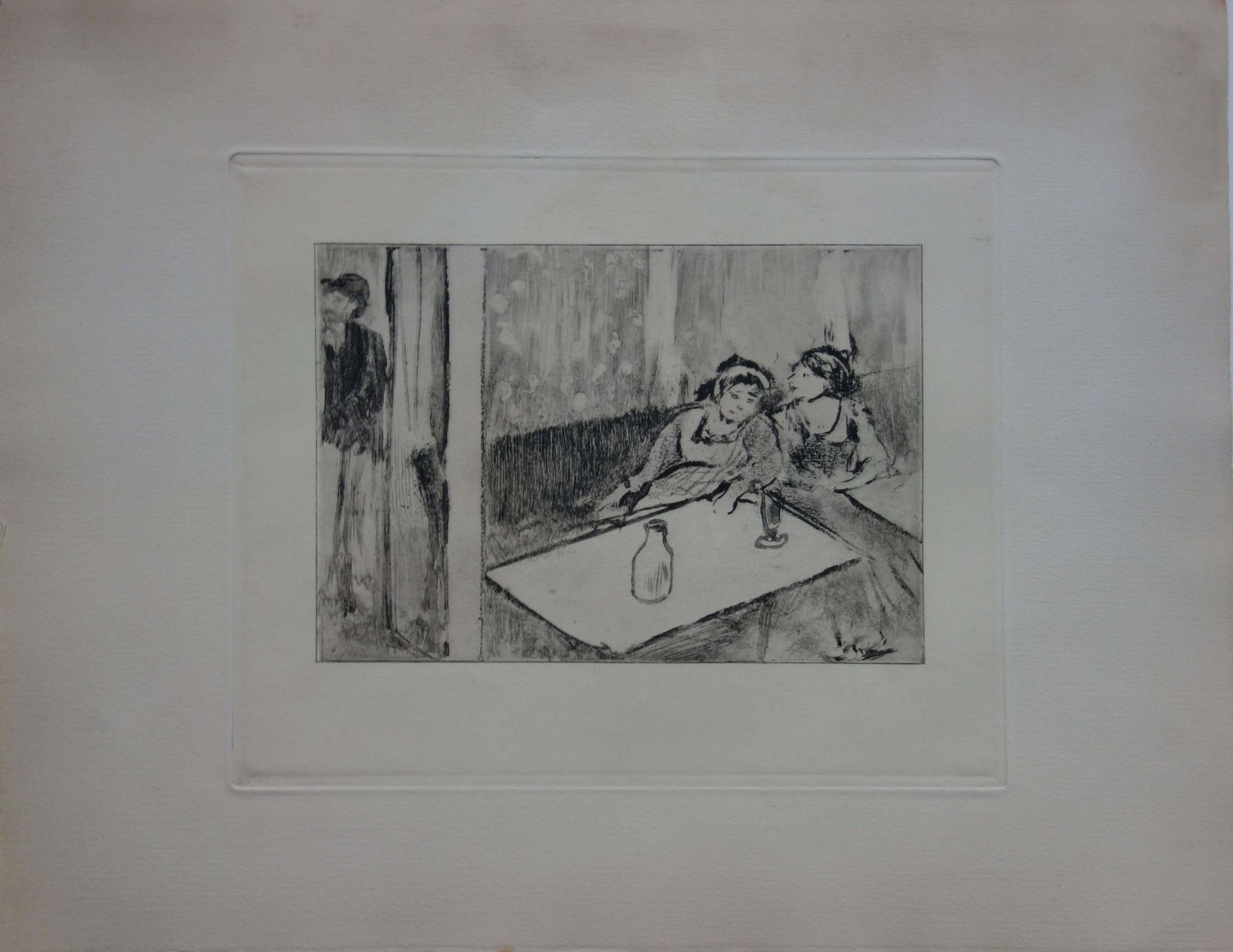 (After) Edgar Degaswhorehouse Scene : Champagne Before Love   Etching1935 photo furniture