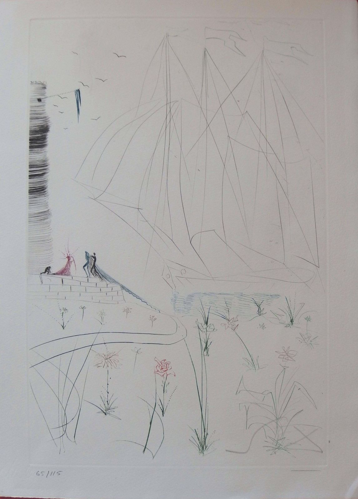 L'arrivée D'iseult ("The Arrival Of Iseult"), Original Etching, Handsigned1970
