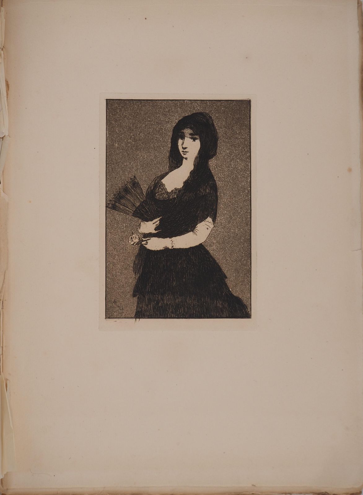 édouard Manetwoman With Mantilla   Original Etching (Guerin #51 Fisher #46)1869 photo for sale