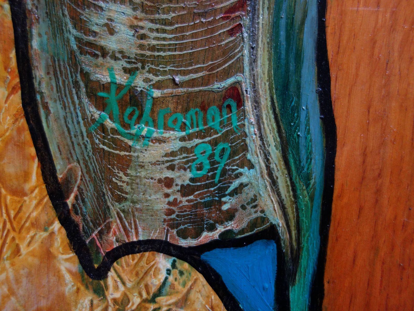 Hassan Ertugrul Kahramannude Woman Profile   Original Painting On Panel   Handsigned1989 photo Art