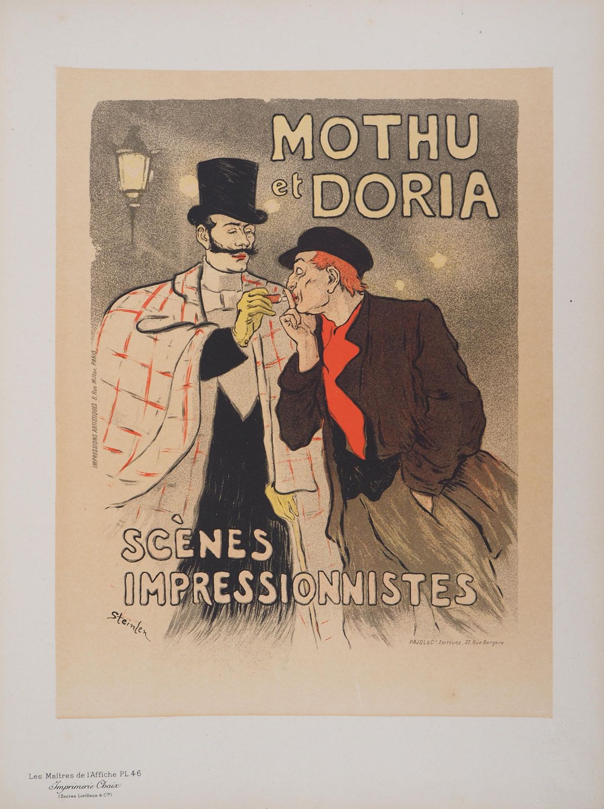 Théophile Alexandre Steinlenimpressionist Scenes   Lithograph (Les Maîtres De L'affiche), 18951895 photo furniture