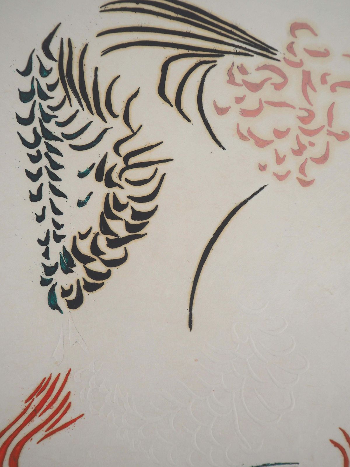 Jacques Heroldlady With A Lilac Necklace   Original Color Etching And Aquatint 1975 photo vinterior