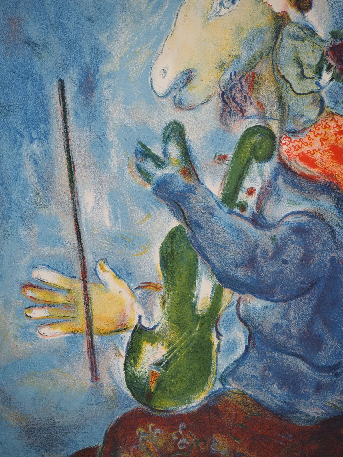Marc Chagallspring : Goat Playing Violin And Woman With Bouquet   Lithograph (Mourlot 1938)1938 photo 680.0
