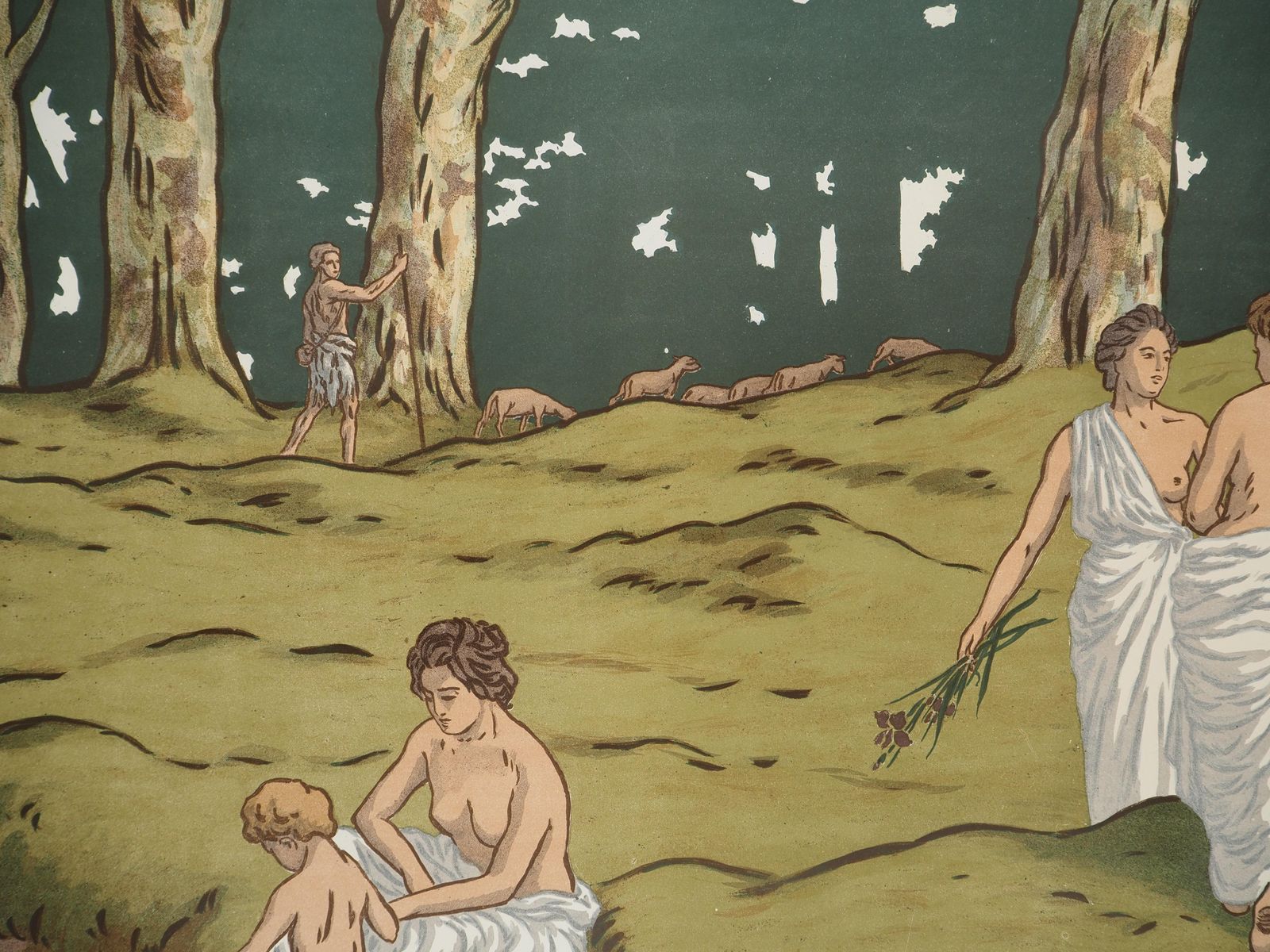 Henri Riviereart Nouveau : Golden Age, Peaceful Life In The Forrest   Original Lithograph1898 photo buy