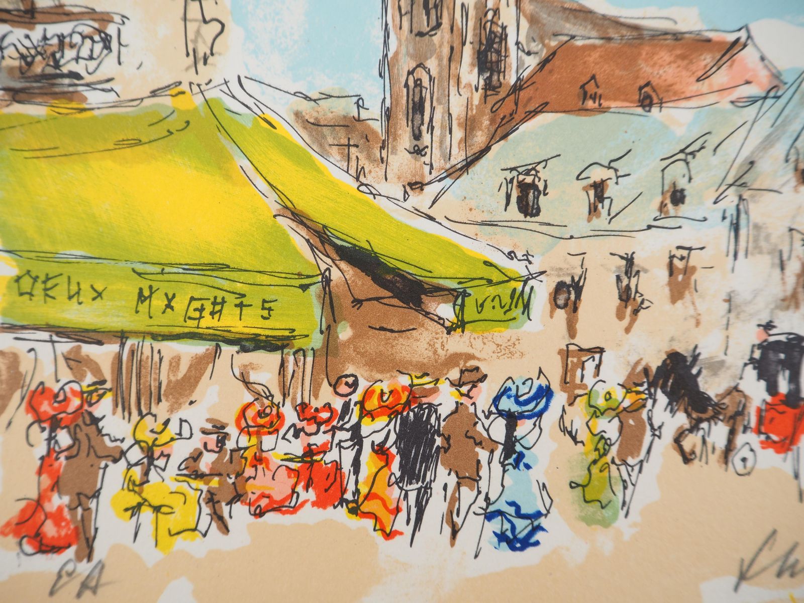 Urbain Huchetparis : Saint Germain Des Pres   Original Lithograph Handsigned And Numbered1980 photo for sale