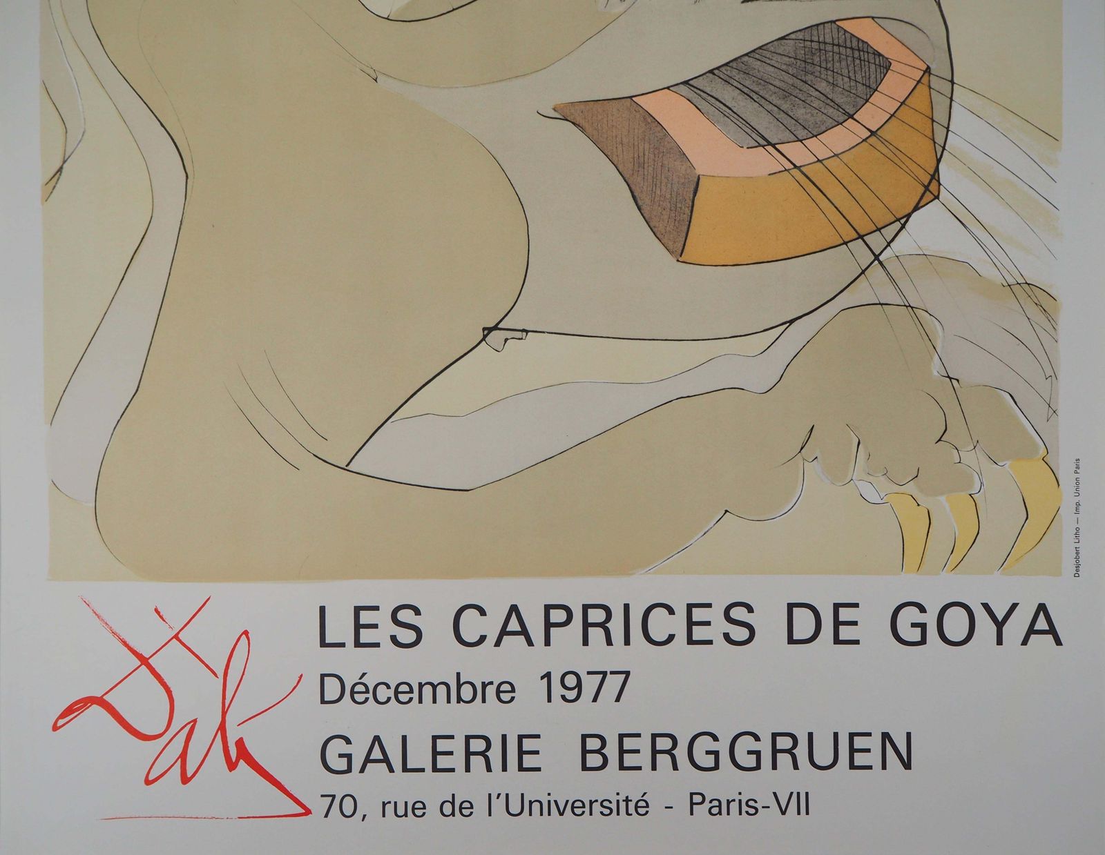 (After) Salvador Daliles Caprices De Goya   Lithograph Poster (Field #77 3)1977 photo vinterior