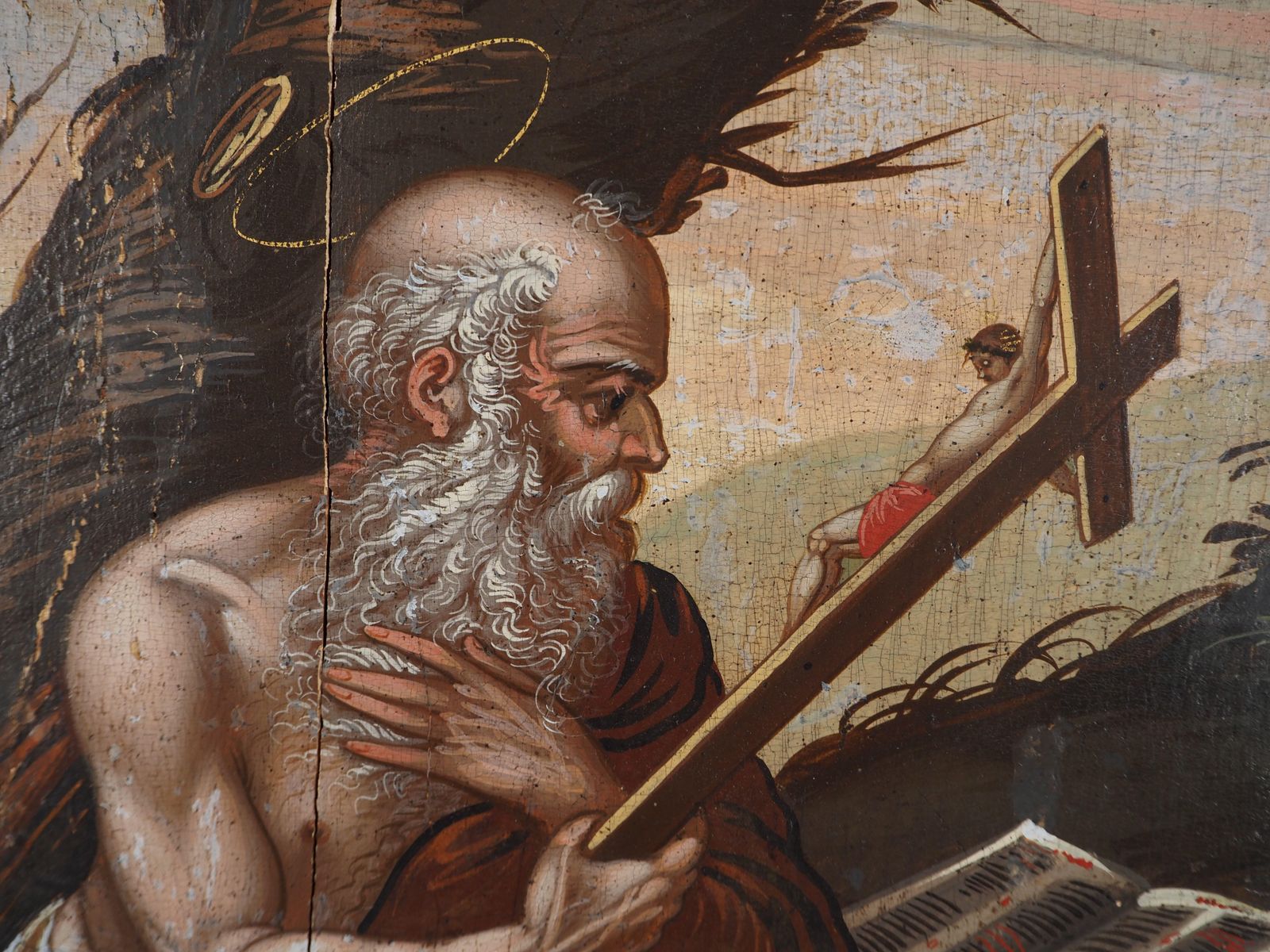 photo furniture Unknownitalian School Of The 17th Century : Saint Jerome With A Lion   Oil Painting