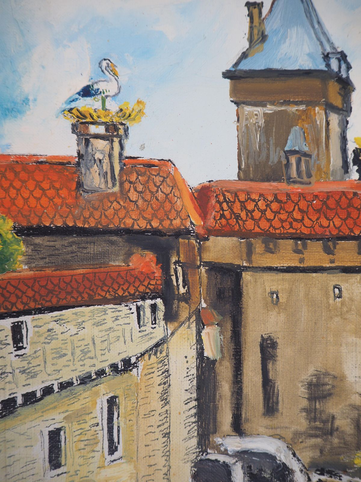 élisée Macletalsace : Haut Kœnigsbourg Castle   Original Oil On Canvas, Handsigned, C. 1930 photo Art