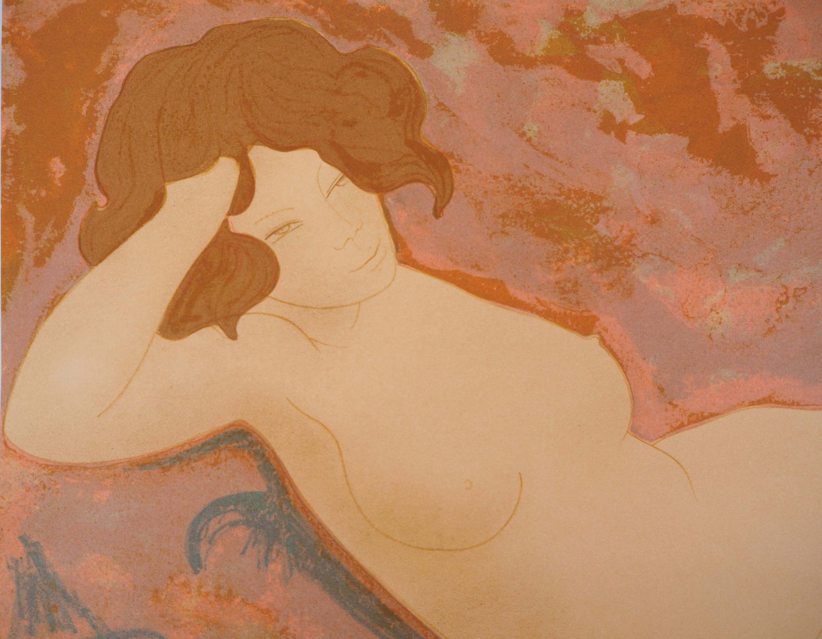 Alain Bonnefoitasleep Nude   Original Lithograph, Handsigned And Numbered /1001975 photo Art
