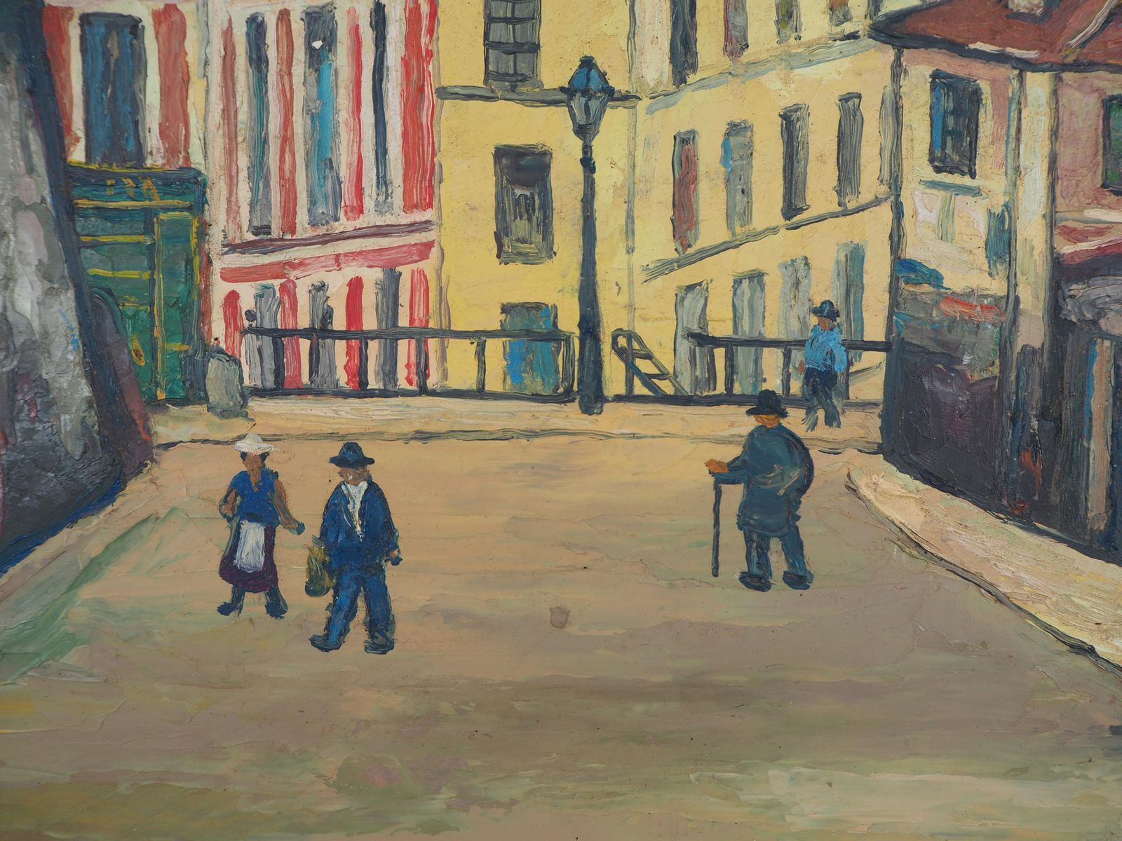 élisée Macletparis : Street In Montmartre   Original Oil On Board   Signed photo Art
