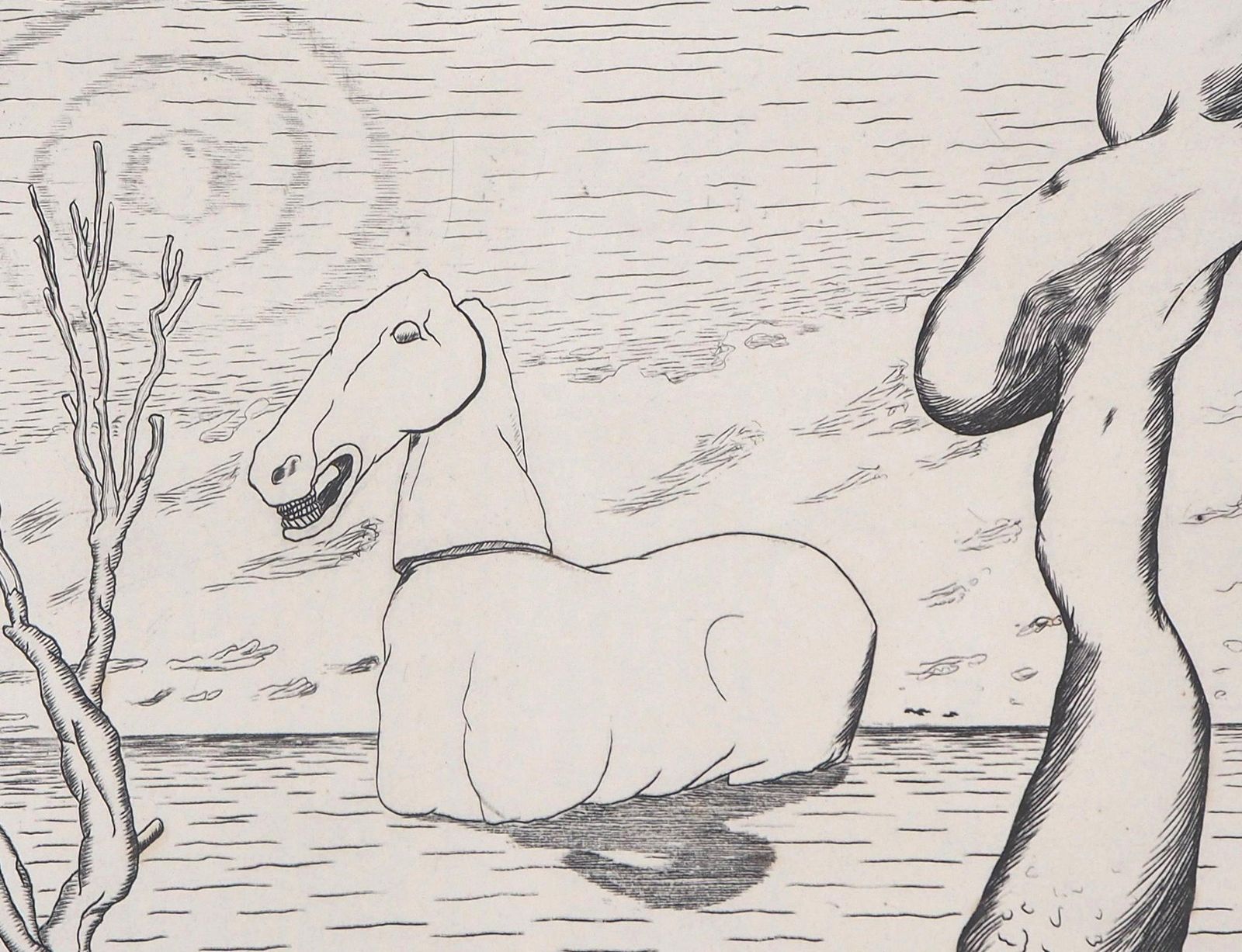 Roger Vieillardsurrealist Horse   Original Etching, 19461946 photo 255.0