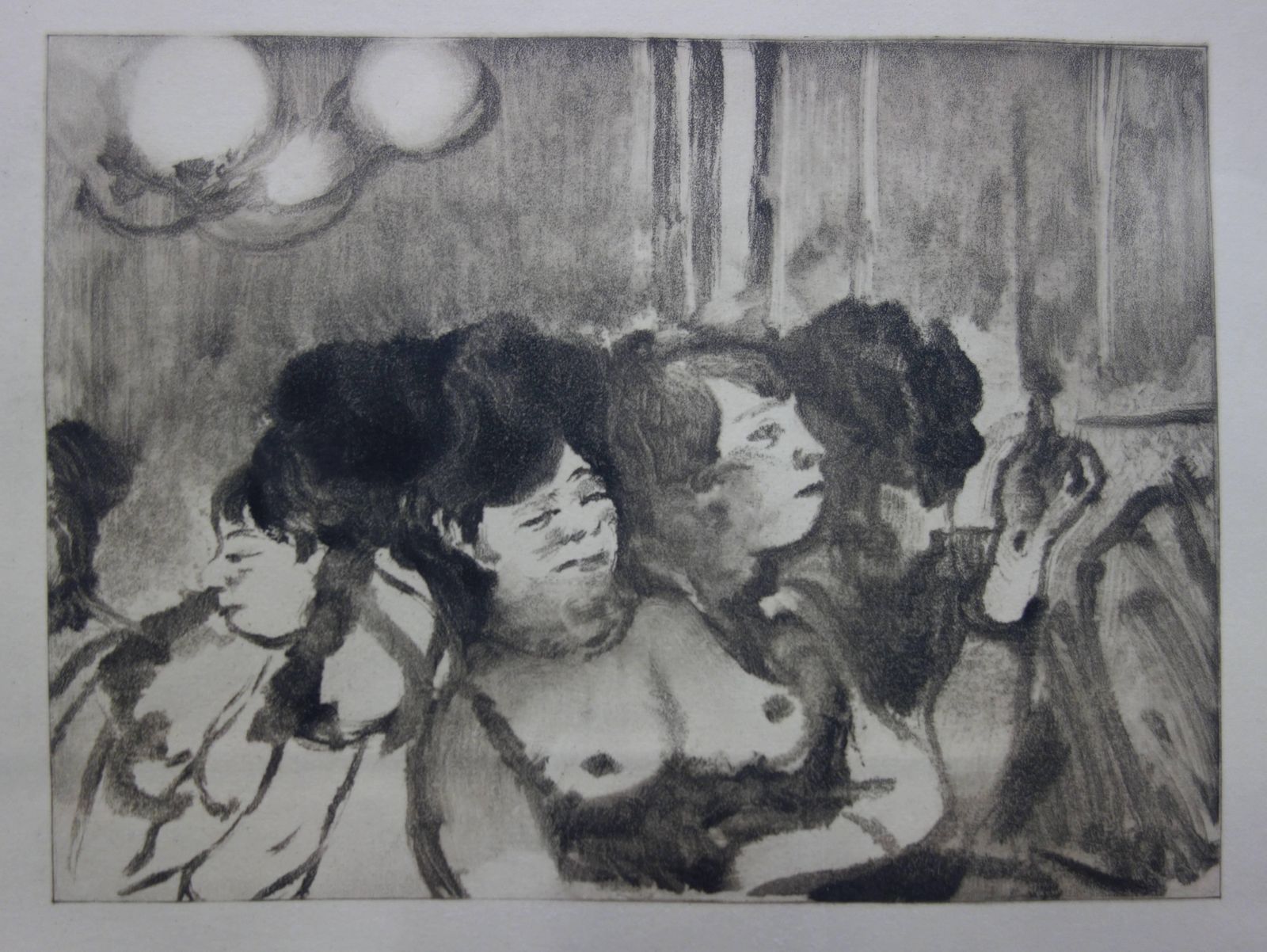 (After) Edgar Degaswhorehouse Scene : A Group Of Prostitutes    Original Etching1935 photo for sale
