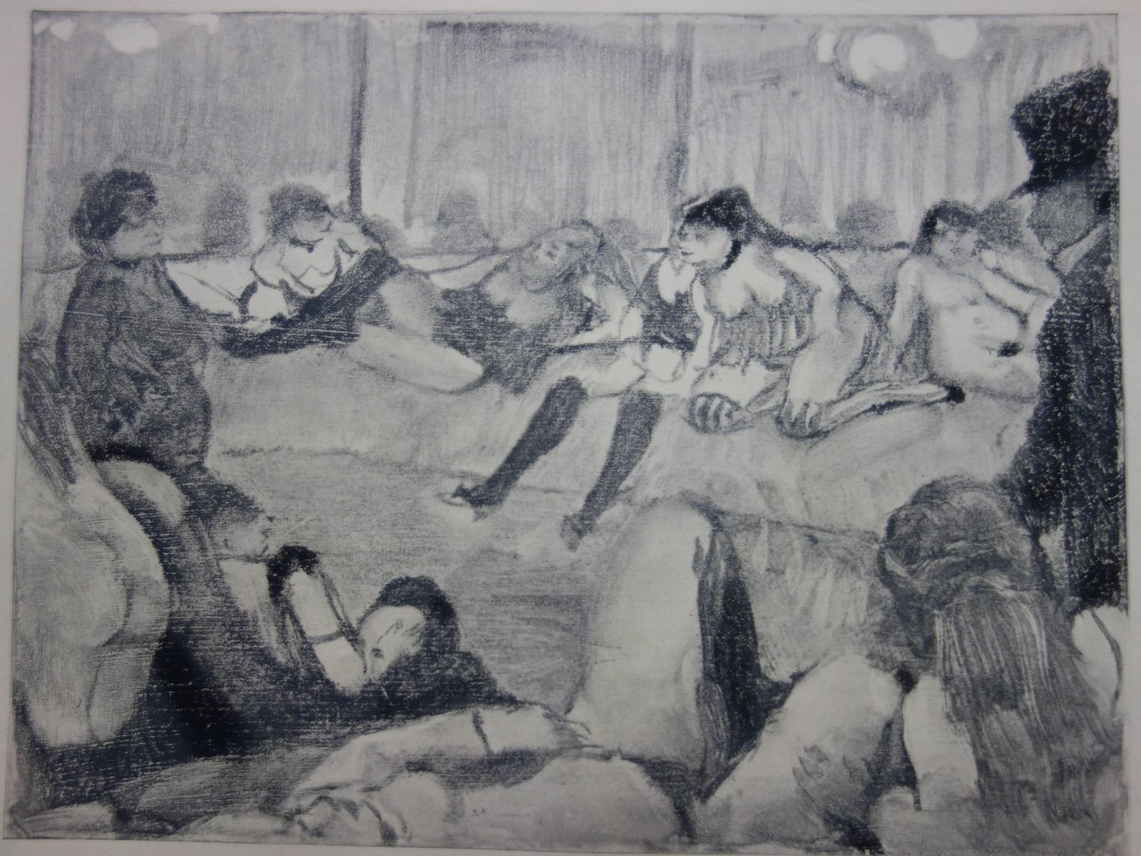 (After) Edgar Degaswhorehouse Scene : Briefing With Madam Mother   Etching, 19351935 photo for sale
