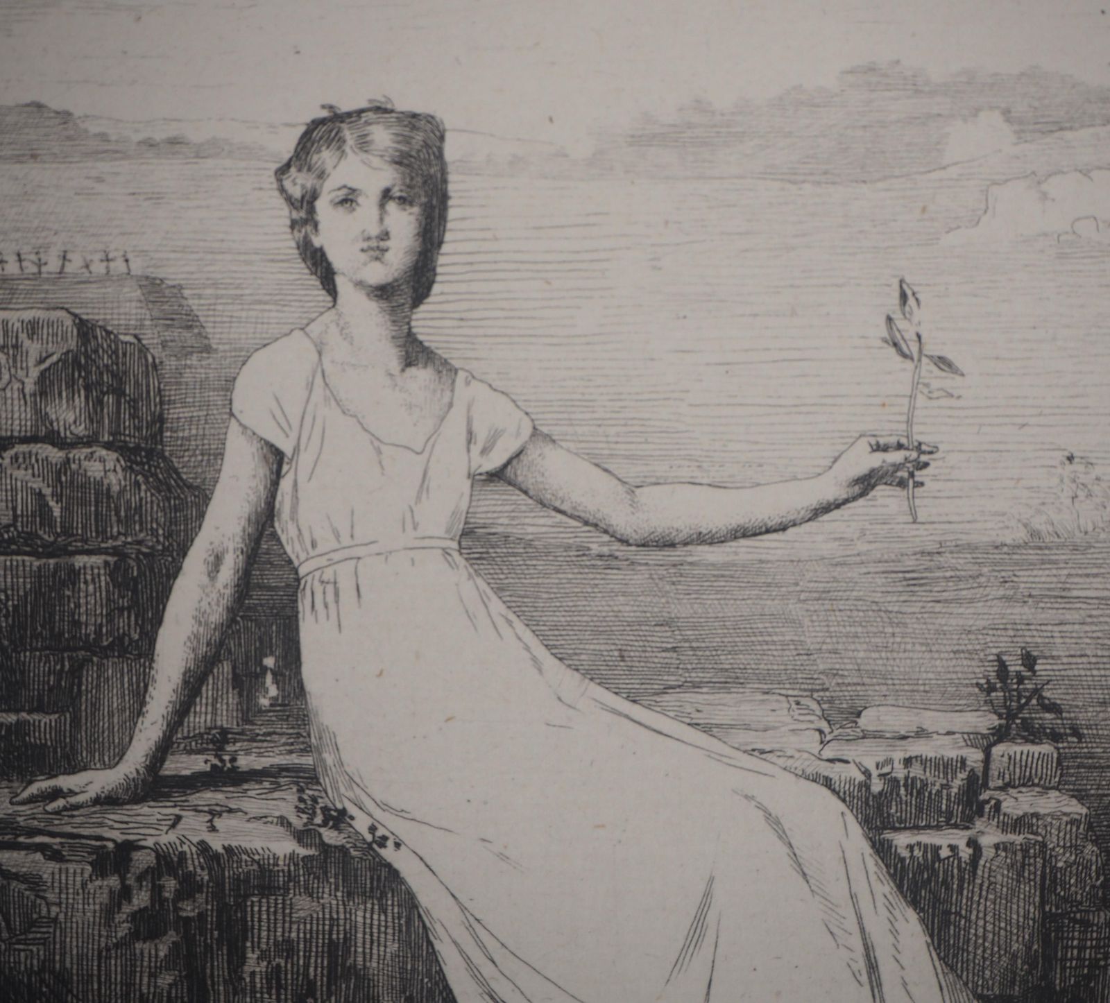 Hope   Original Etching   Ed. Durand Ruel, 18731873 photo 340.0