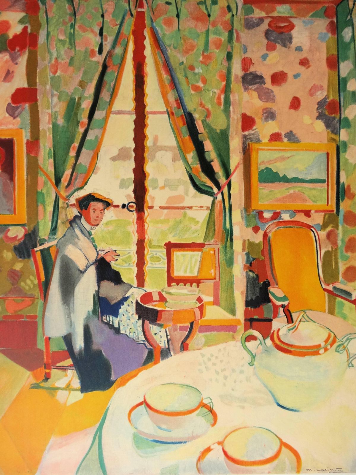 (After) Maurice Marinotfauvist Interior   Lithograph, 1972 photo for sale