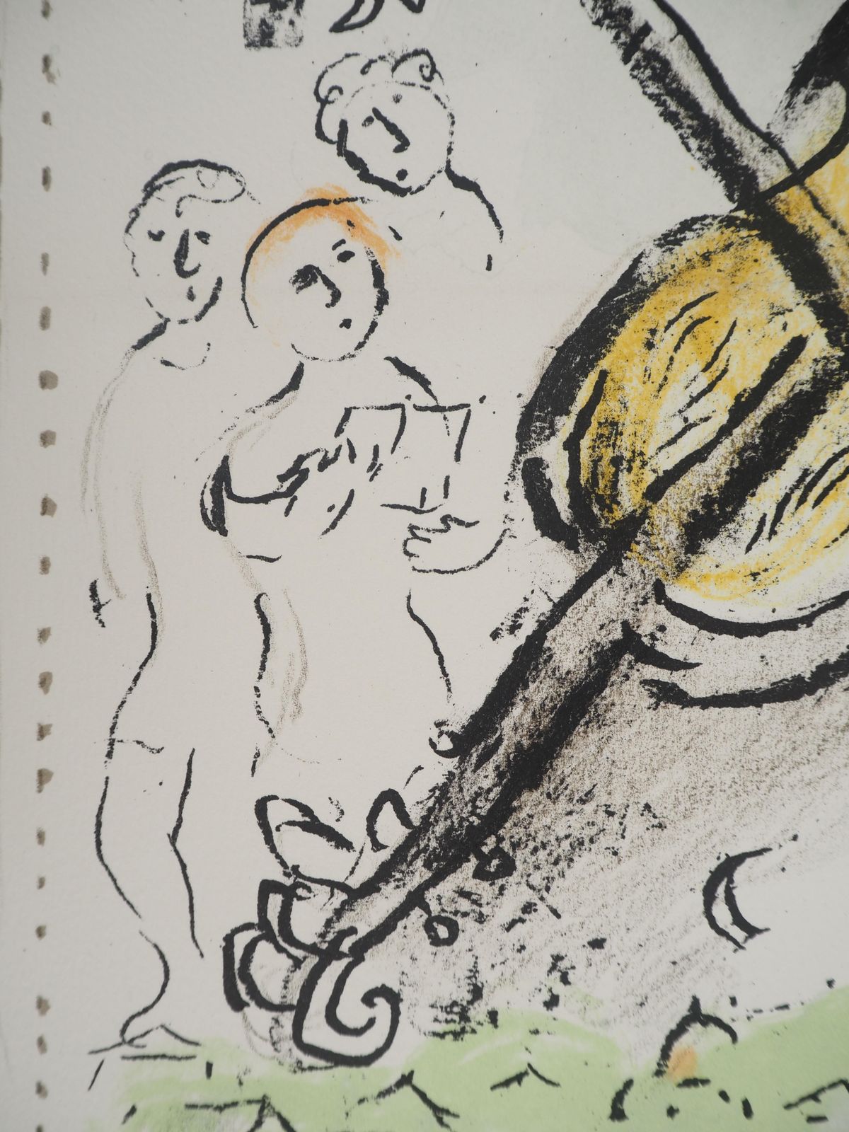 1360.0 Marc Chagallviolin Player With A Rooster   Original Lithograph (Mourlot #1000)1982 photo