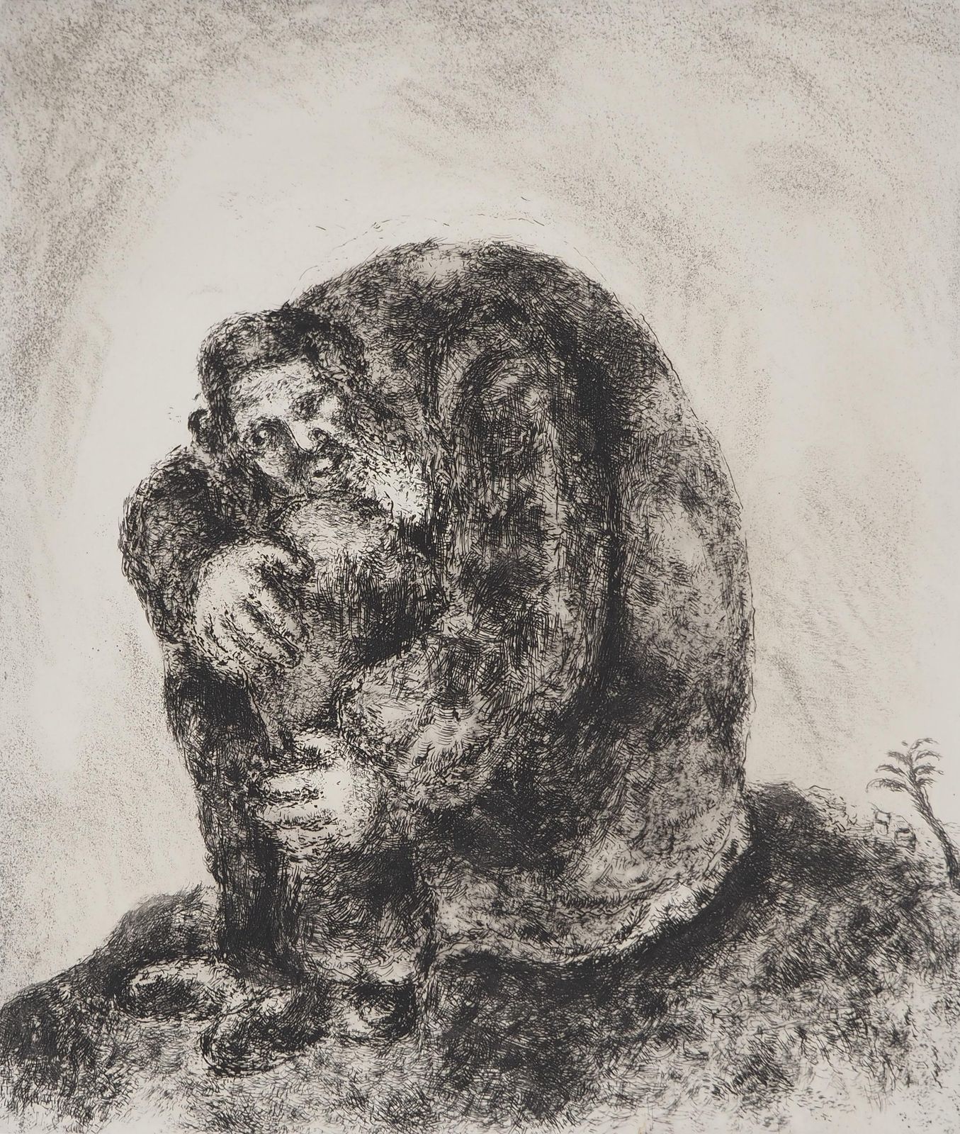 Marc Chagallbible : Elijah On Mount Carmel, 1939   Original Etching1939 photo for sale