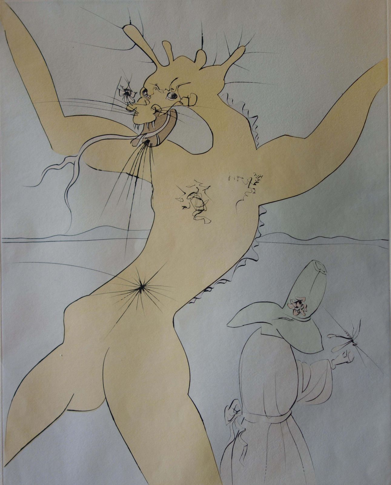 Salvador Dalí­Shunboshi : Little One Inch   Original Handsigned Etching / 75ex1976