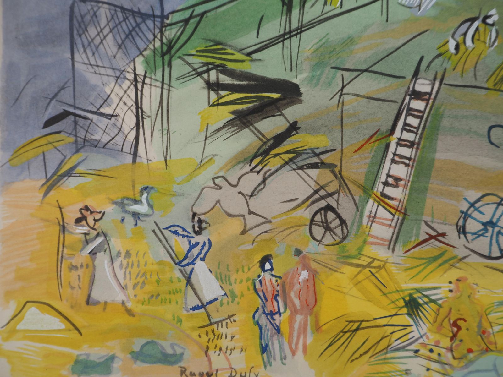 Raoul Dufysummer : Harvest Time   Original Lithograph1953 photo Art