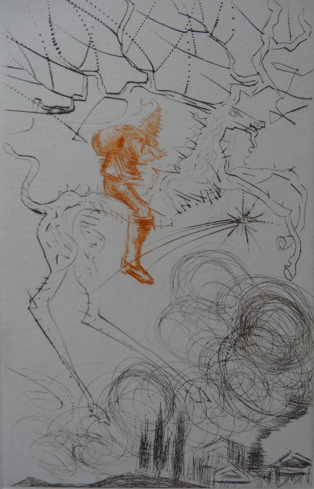Salvador Dalí­Santa Claus Greeting Card   Original Etching   Signed In Pencil   19681968
