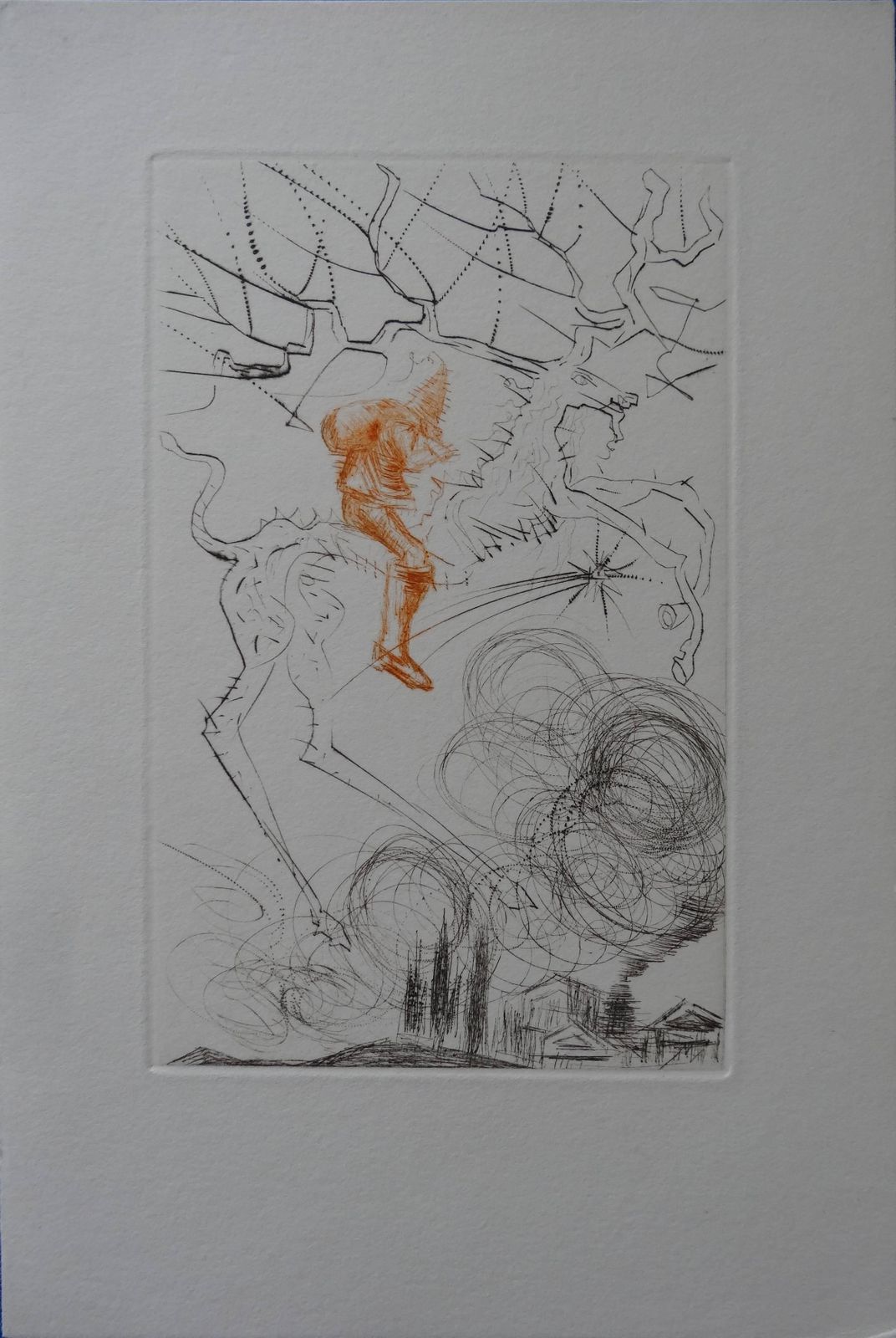 Salvador Dalí­Santa Claus Greeting Card   Original Etching   Signed In Pencil   19681968 photo furniture