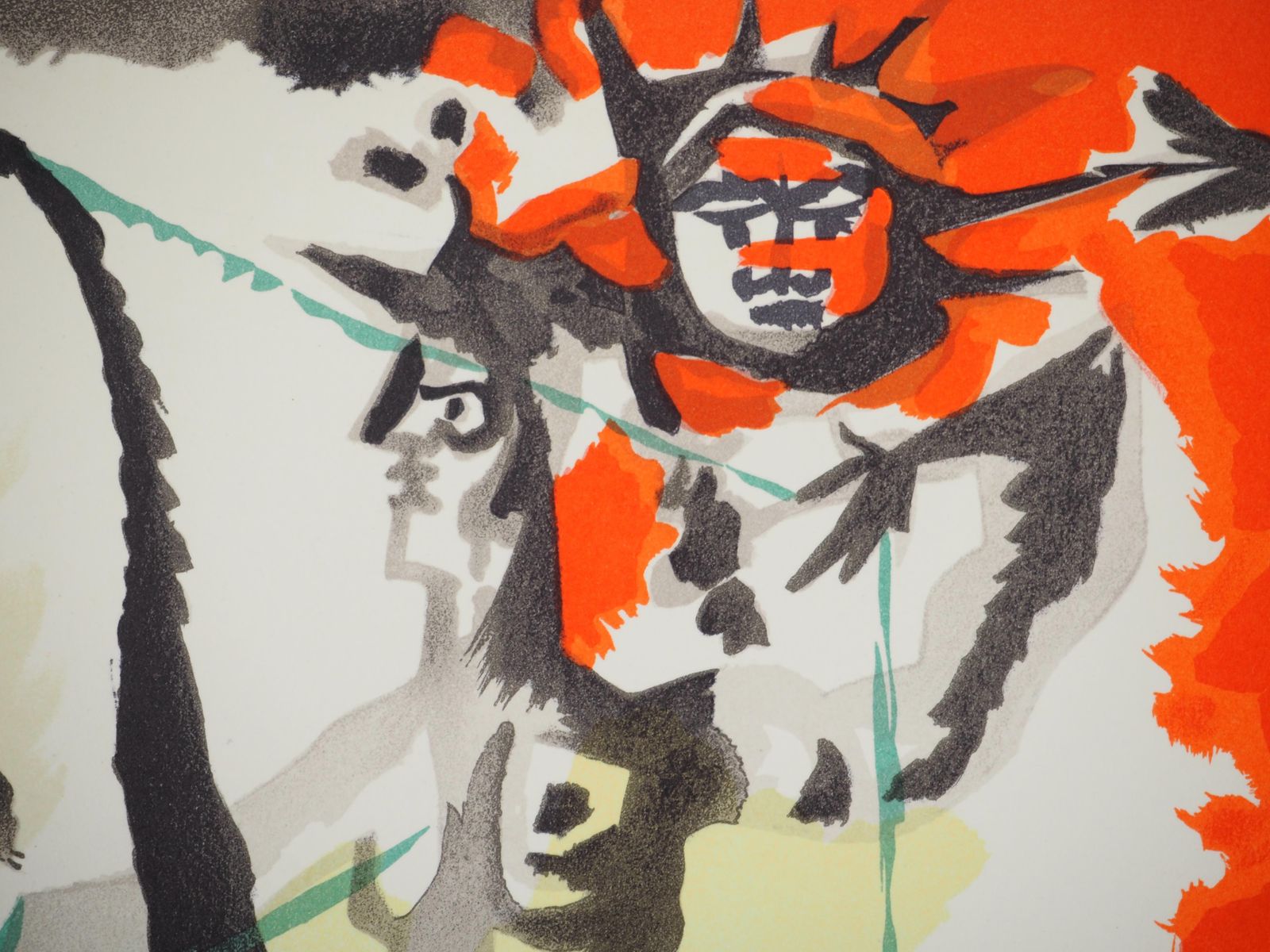 Jean Lurçatsport : The Surrealist Archer   Original Lithograph (Mourlot)1965 photo vinterior