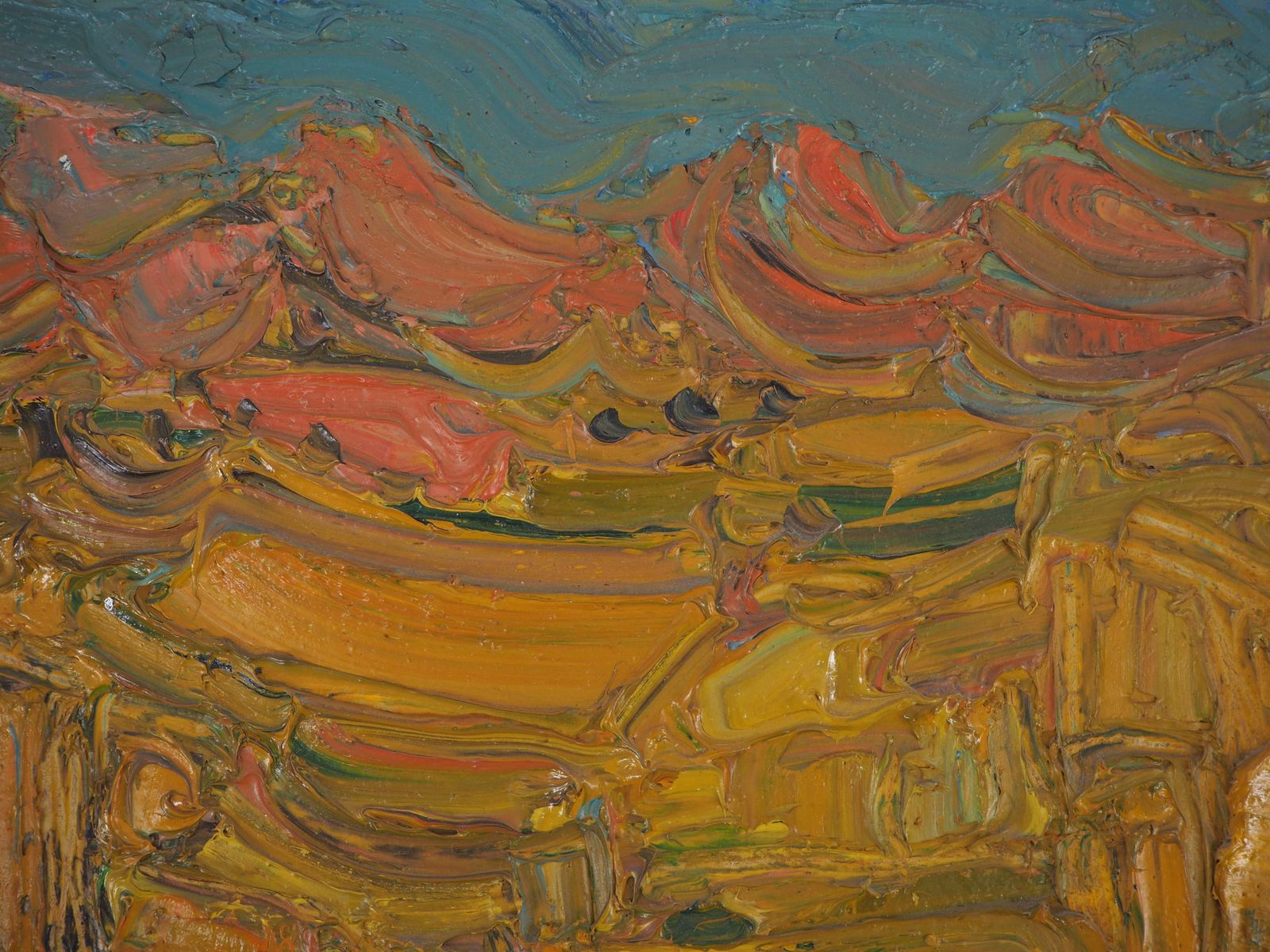André Cottavozrise Of The Sun In Provence   Original Oil Painting, Signed photo 2125.0