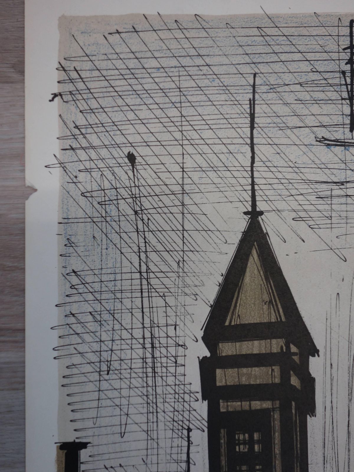 Bernard Buffetbuildings In New York   Original Lithograph   Mourlot 19671967 photo Art