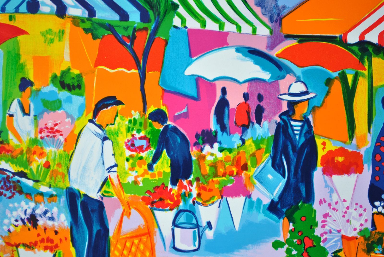 Jean Claude Picotfrench Riviera : Provençal Market   Original Lithograph, Handsigned & Ltd /2501982 photo buy