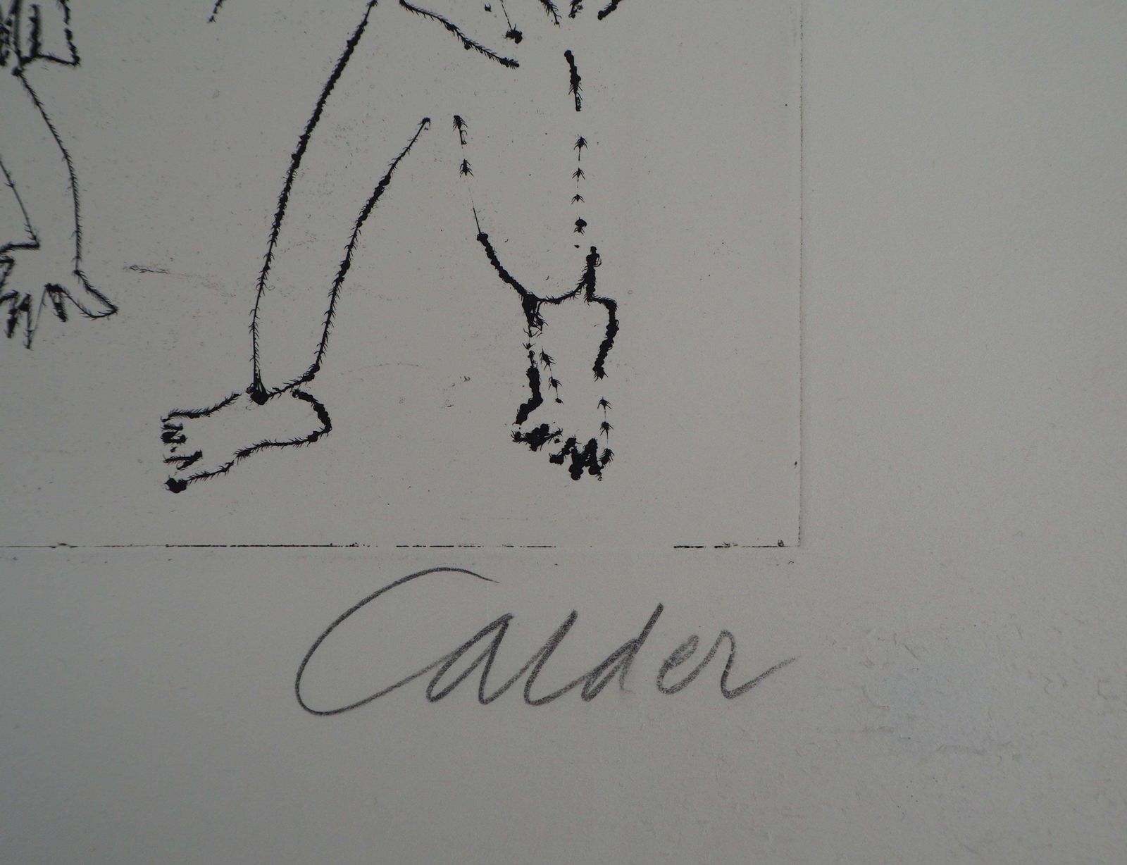 Alexander Caldersanta Claus : Figures With Canes   Original Handsigned Etching1974 photo 1020.0