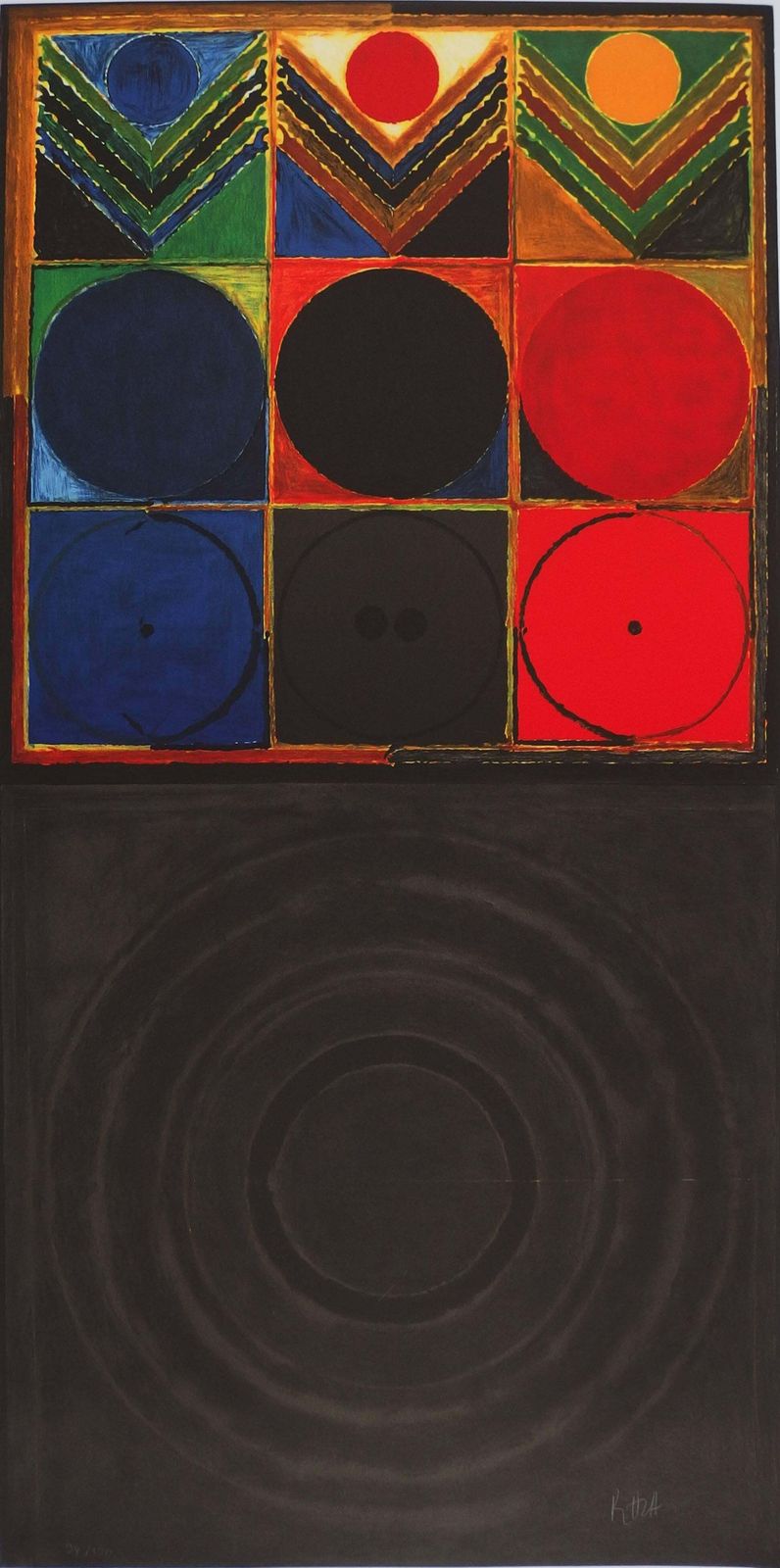 Sayed Haider Razaprakriti Bindu   Original Handsigned Lithograph   150 Copies (India)2008