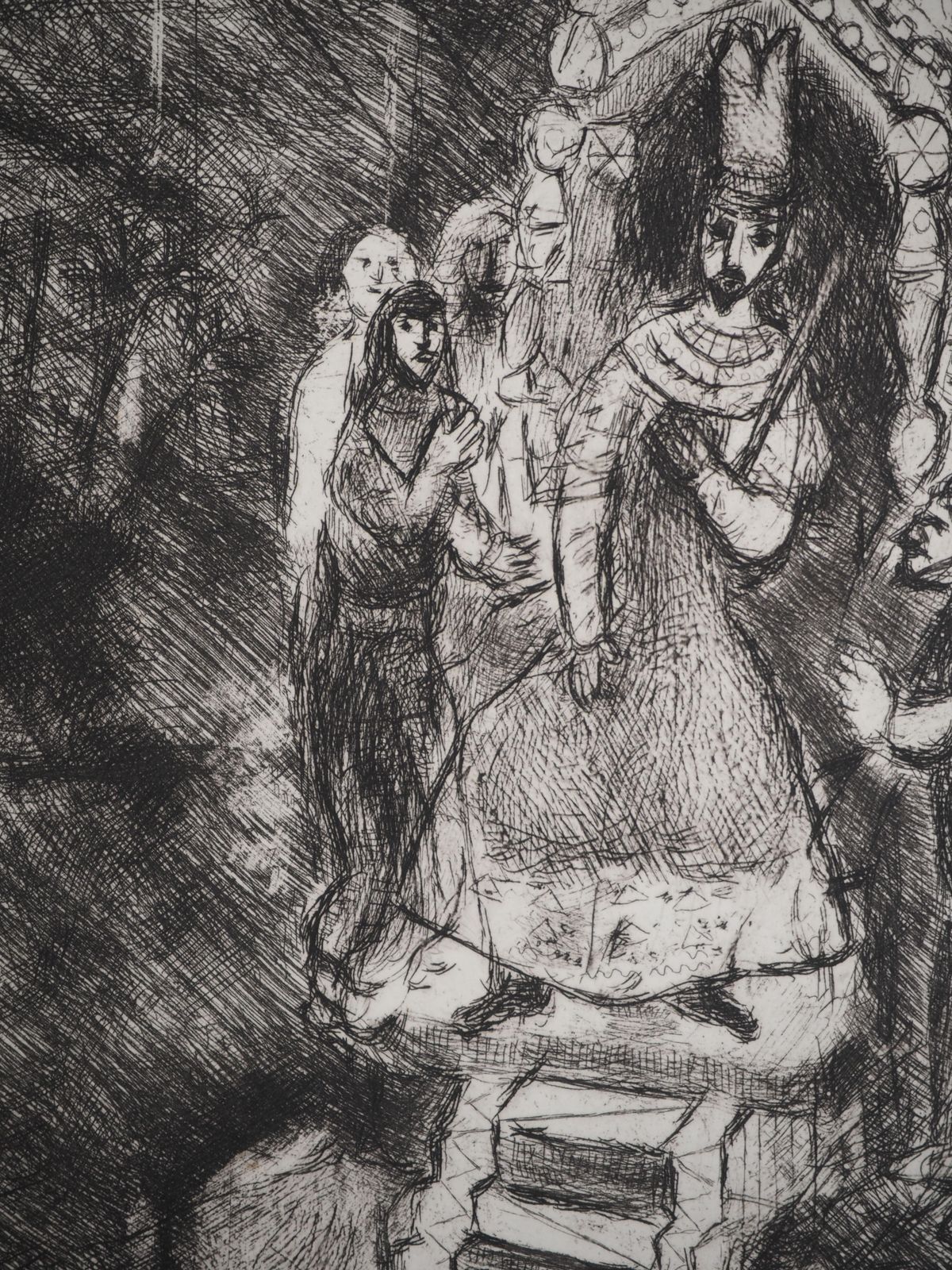 Marc Chagallbible : Moses And Aaron With Pharaoh, 1939   Original Etching1939 photo Art