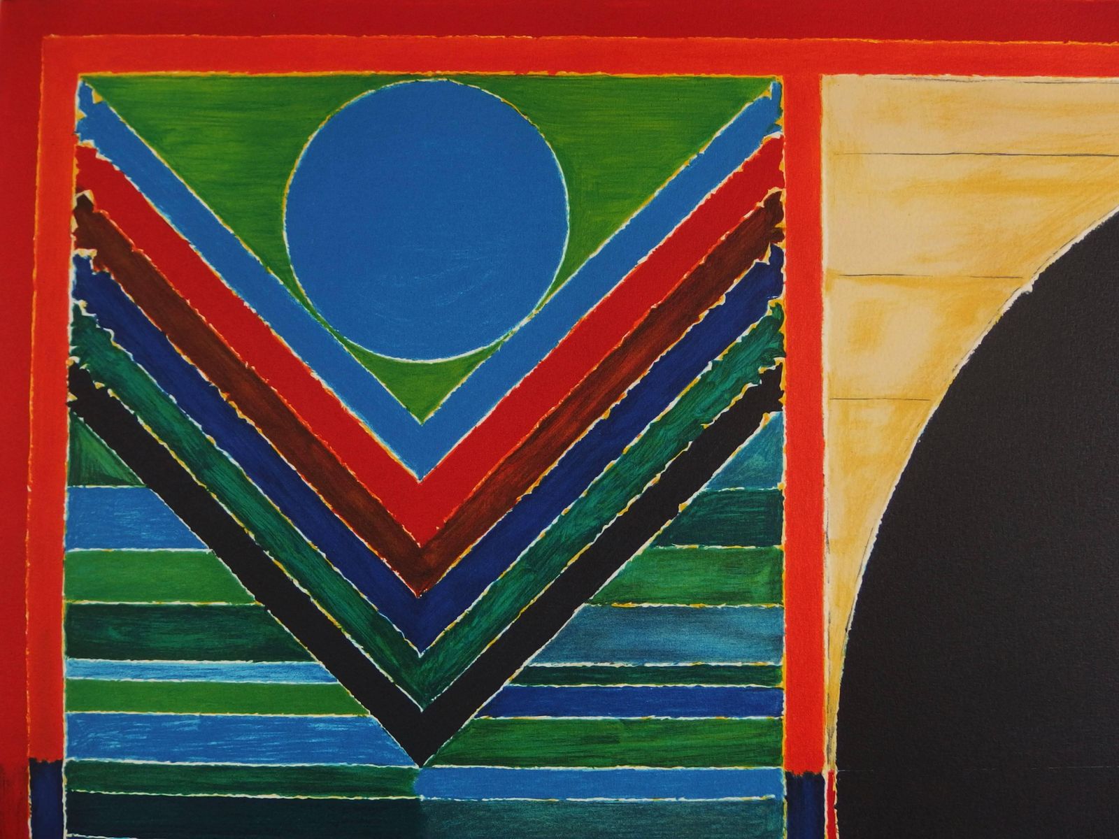 Sayed Haider Razatree, Bindu & Five Elements   Original Handsigned Lithograph /150 Copies #India photo vinterior