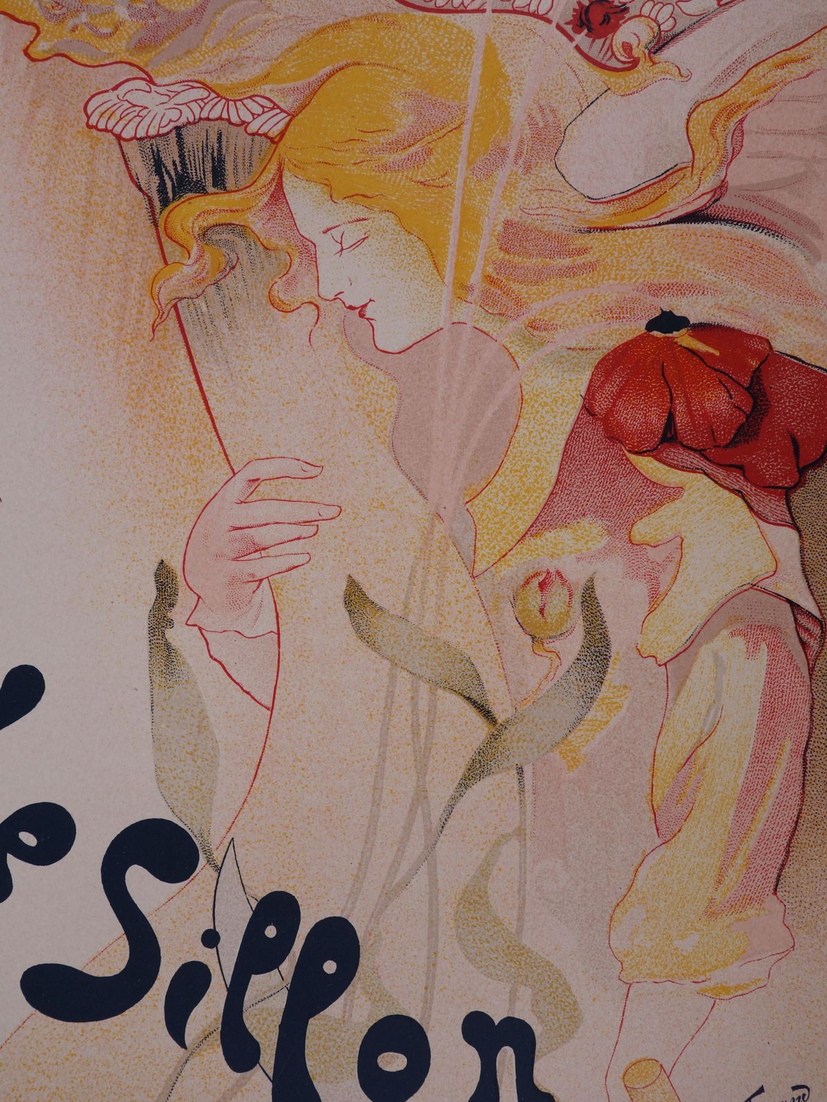 Fernand Toussaintnymph Collecting The Flowers   Lithograph, 18971897 photo for sale