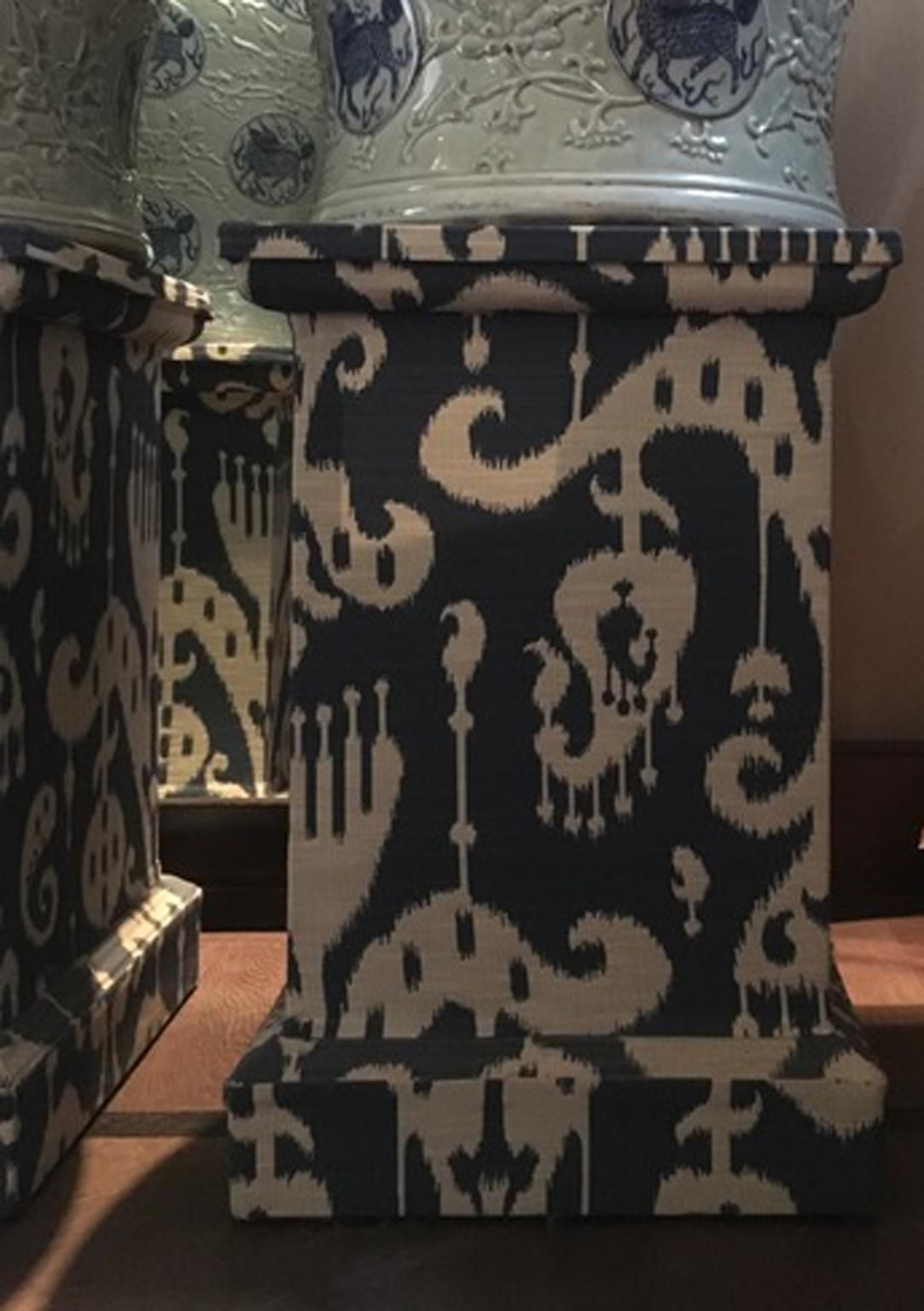 Italy Pair Of Fabric Covered Columns Contemporary Production photo for sale