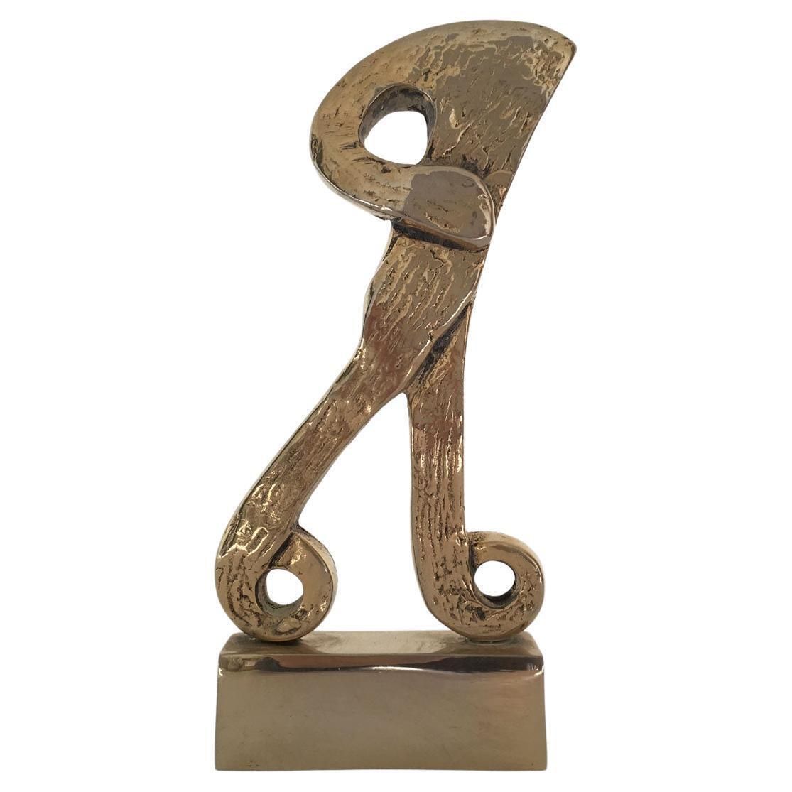 1980, Italy Post Modern Rodica Tanasescu Bronze Abstract Sculpture Maratoneta