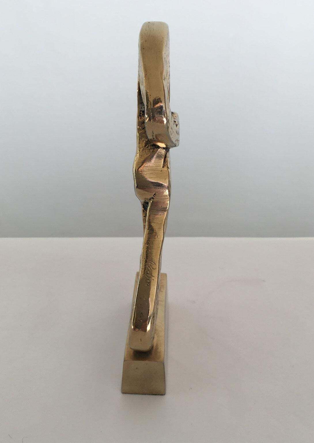 1980, Italy Post Modern Rodica Tanasescu Bronze Abstract Sculpture Maratoneta photo Art