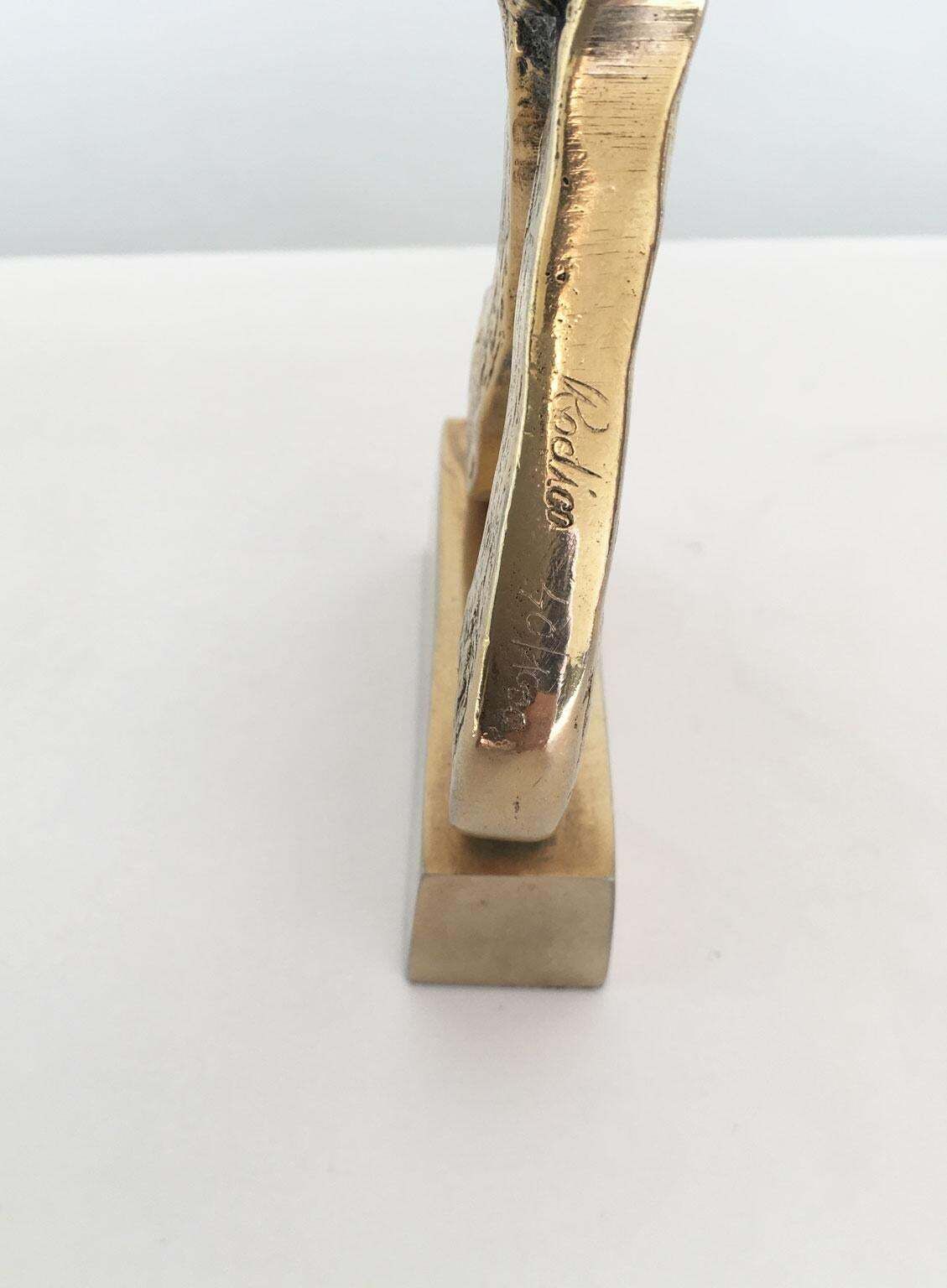 1980, Italy Post Modern Rodica Tanasescu Bronze Abstract Sculpture Maratoneta photo 688.0