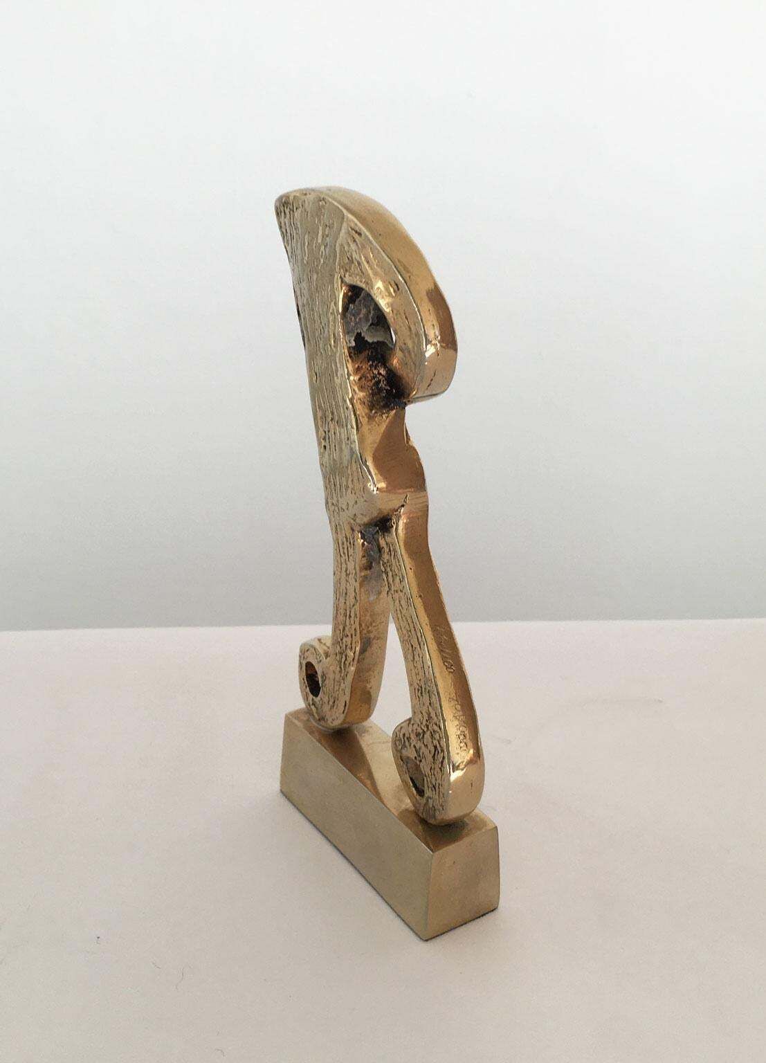 1980, Italy Post Modern Rodica Tanasescu Bronze Abstract Sculpture Maratoneta photo vinterior