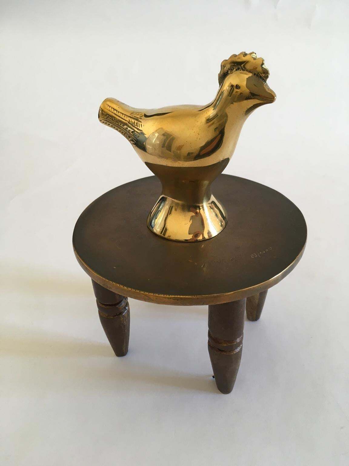Italy 1982 Post Modern Abstract Bronze Sculpture Lucky Charm By Concetto Pozzati photo for sale