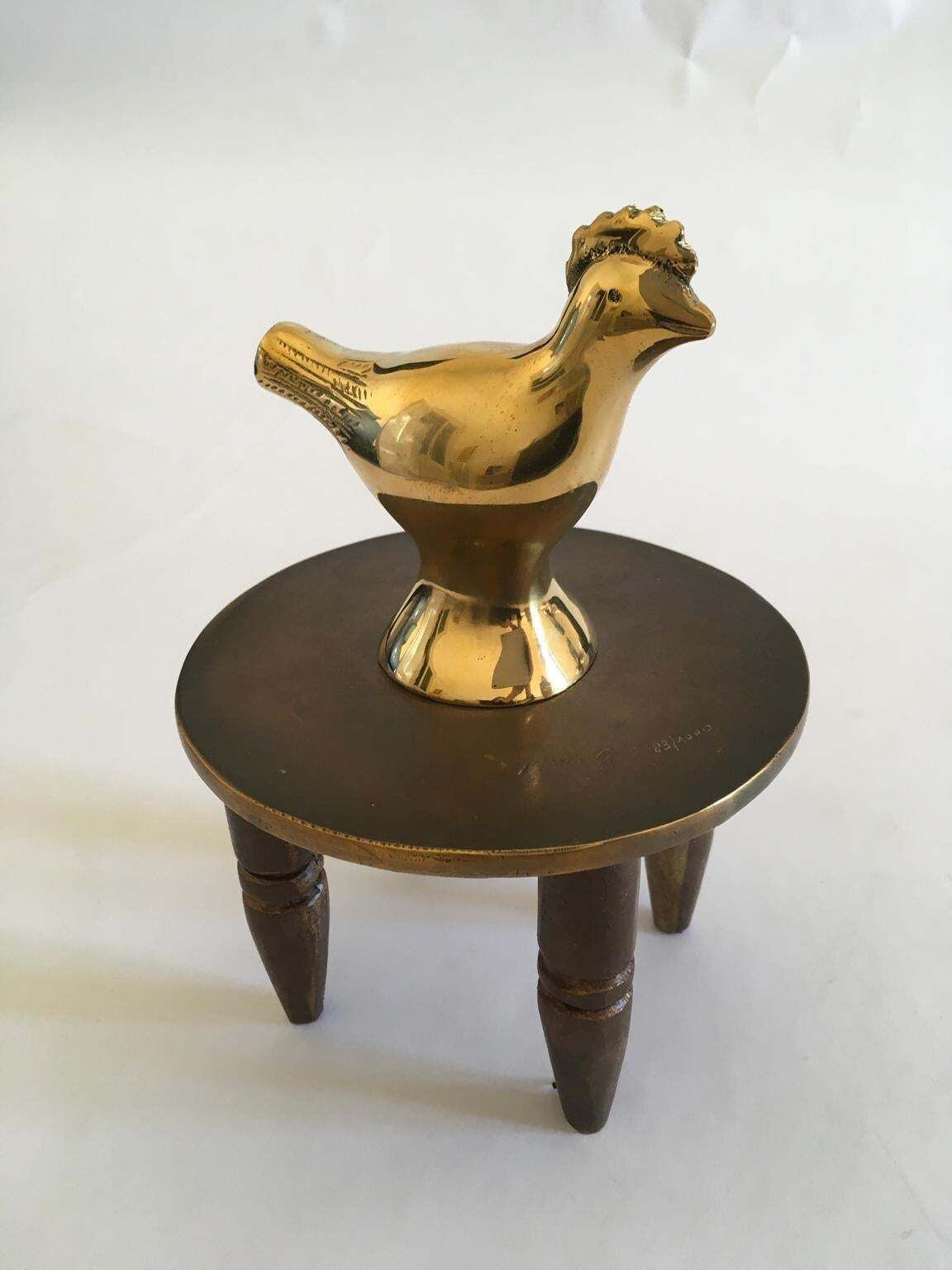 Italy 1982 Post Modern Abstract Bronze Sculpture Lucky Charm By Concetto Pozzati photo Art