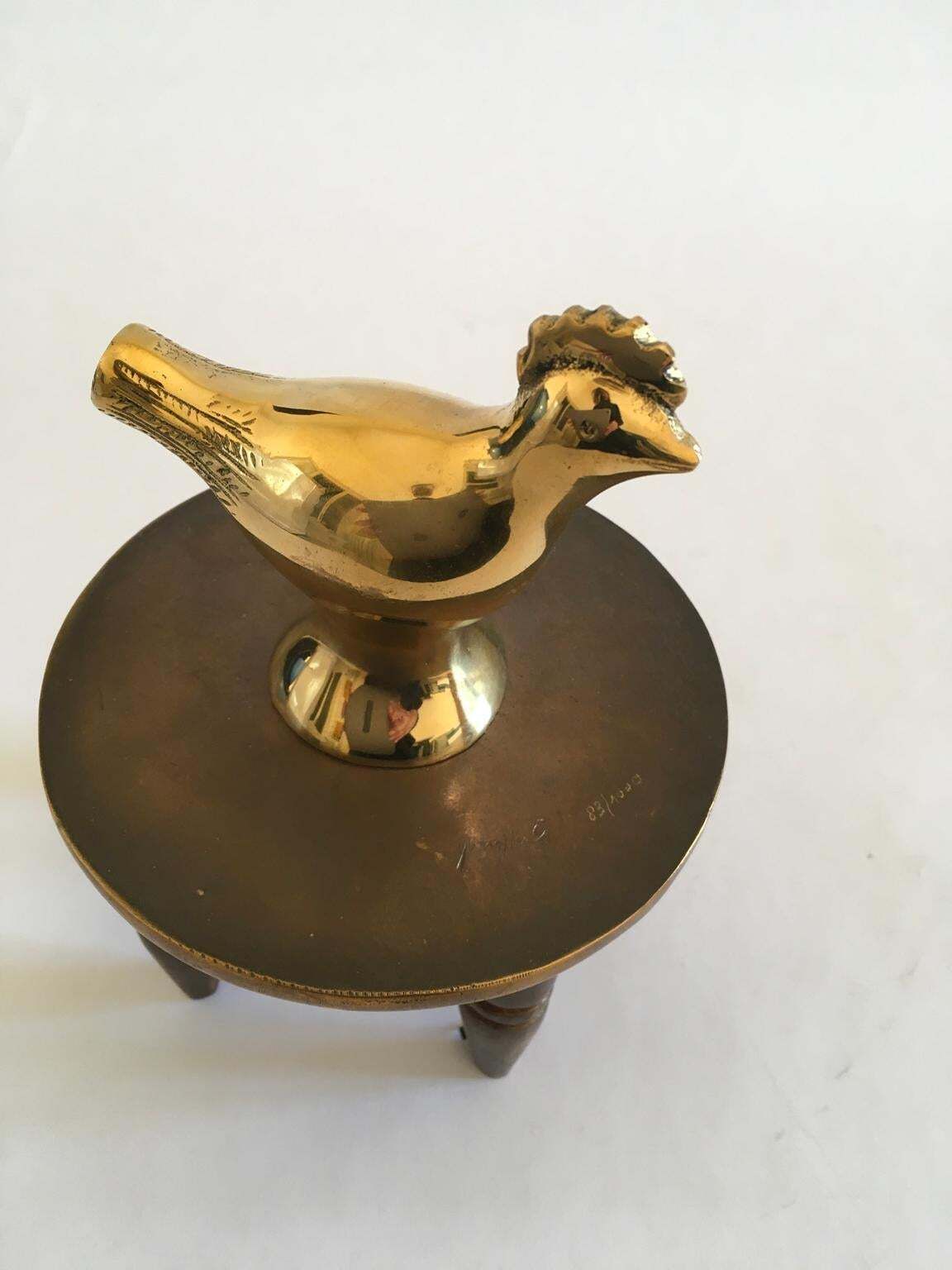 Italy 1982 Post Modern Abstract Bronze Sculpture Lucky Charm By Concetto Pozzati photo 1028.0