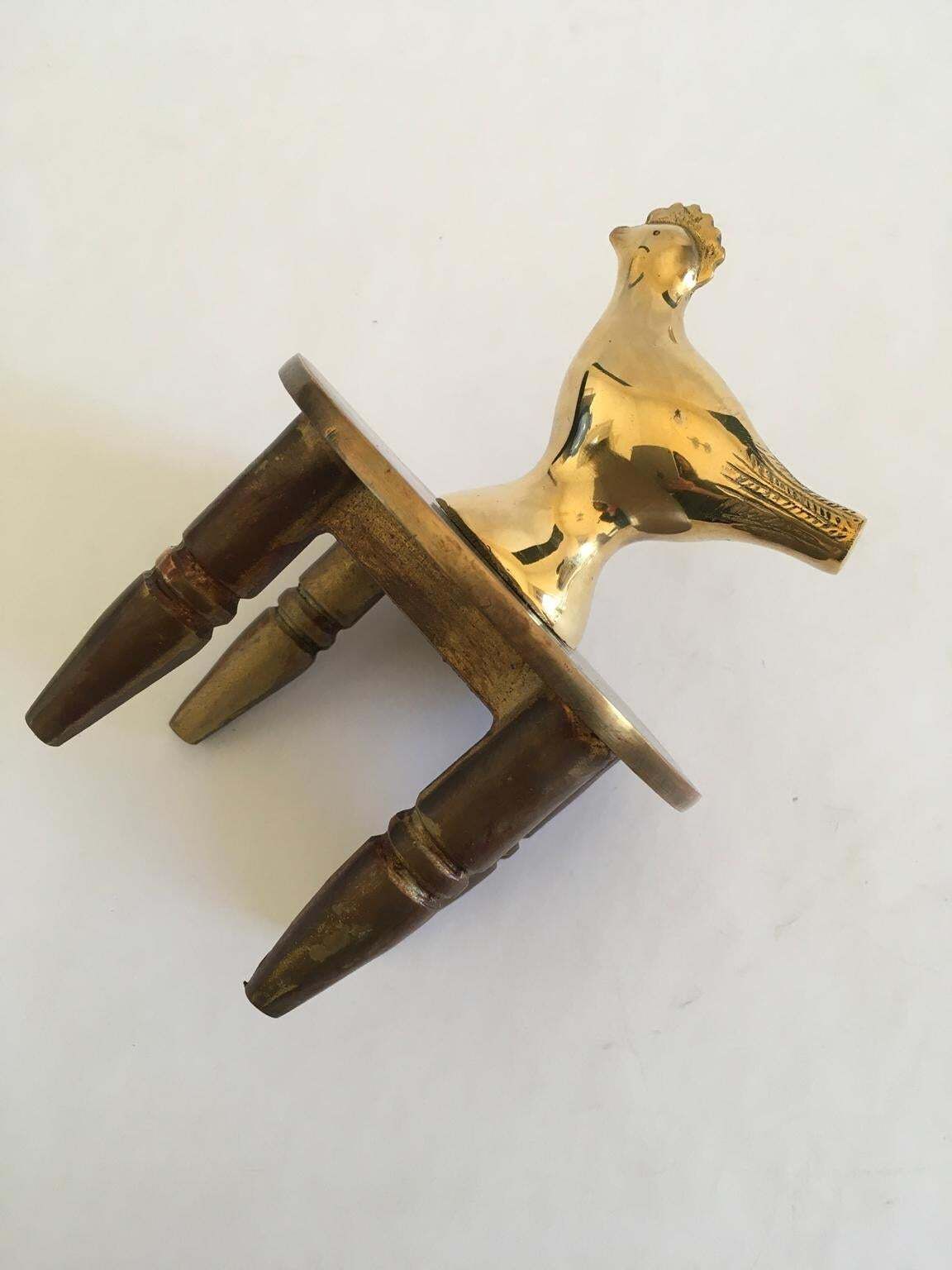 photo furniture Italy 1982 Post Modern Abstract Bronze Sculpture Lucky Charm By Concetto Pozzati