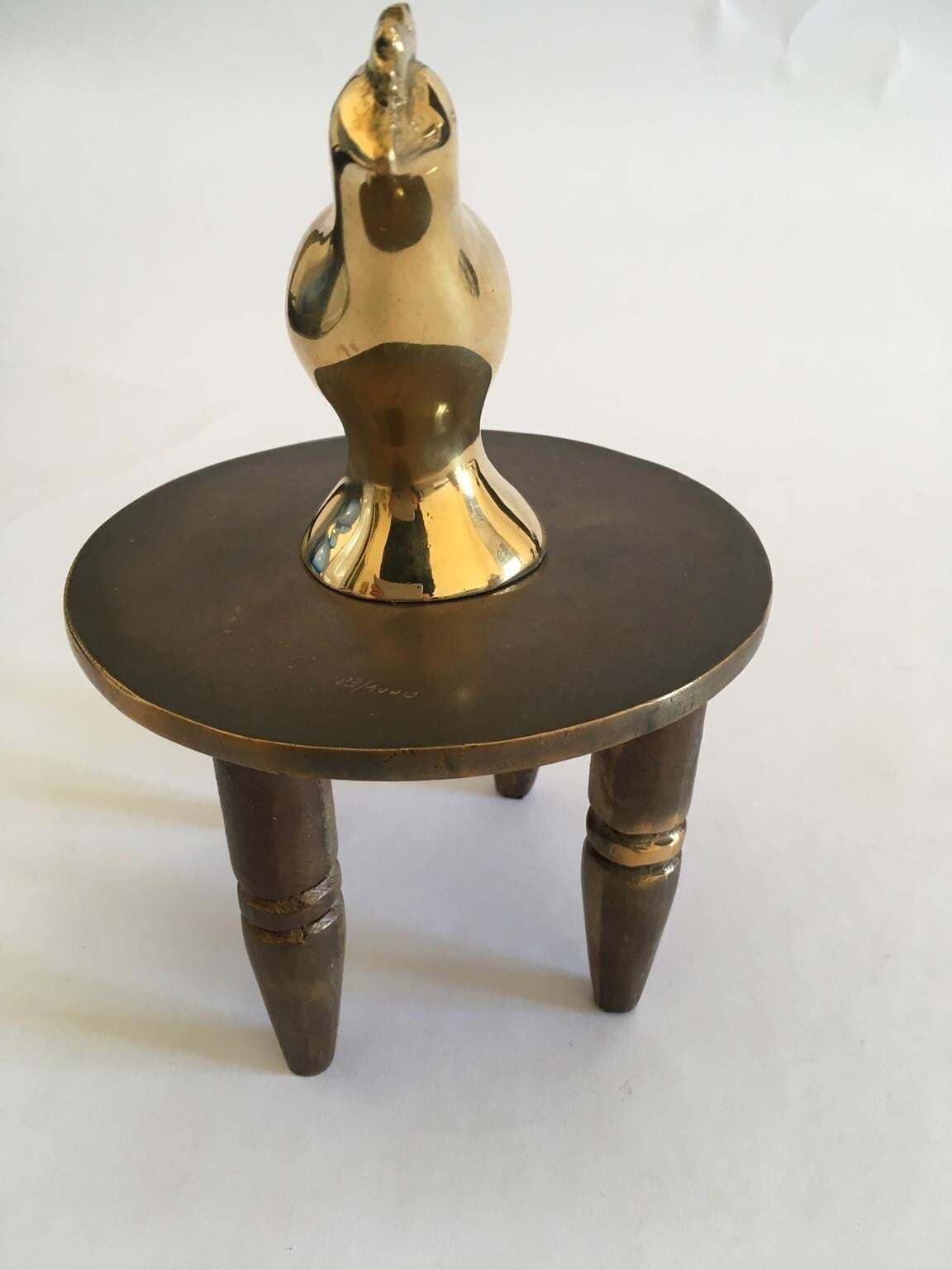 photo vinterior Italy 1982 Post Modern Abstract Bronze Sculpture Lucky Charm By Concetto Pozzati