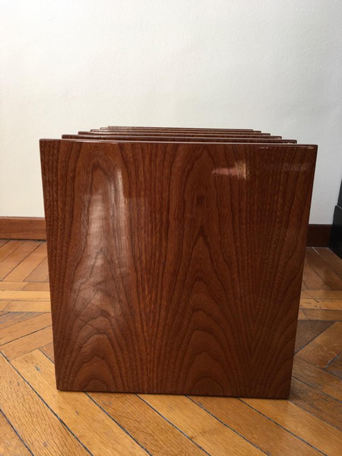 1530.0 Italy Mid Century Modern Style Magazine Rack In Walnut photo