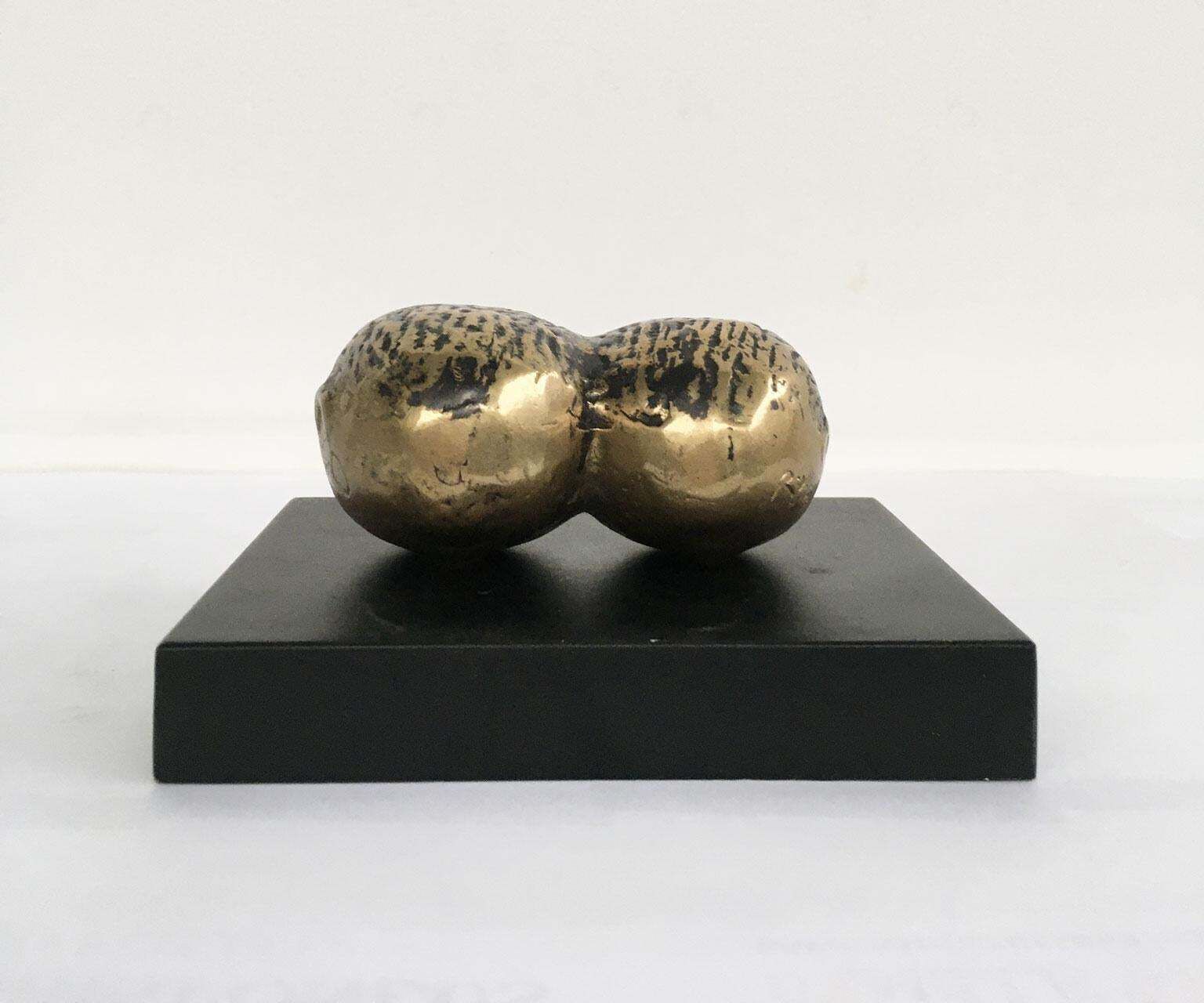 Art Late 20th Century Italy Bronze Abstract Sculpture By Eli Riva Sole Luna Sun Moon photo