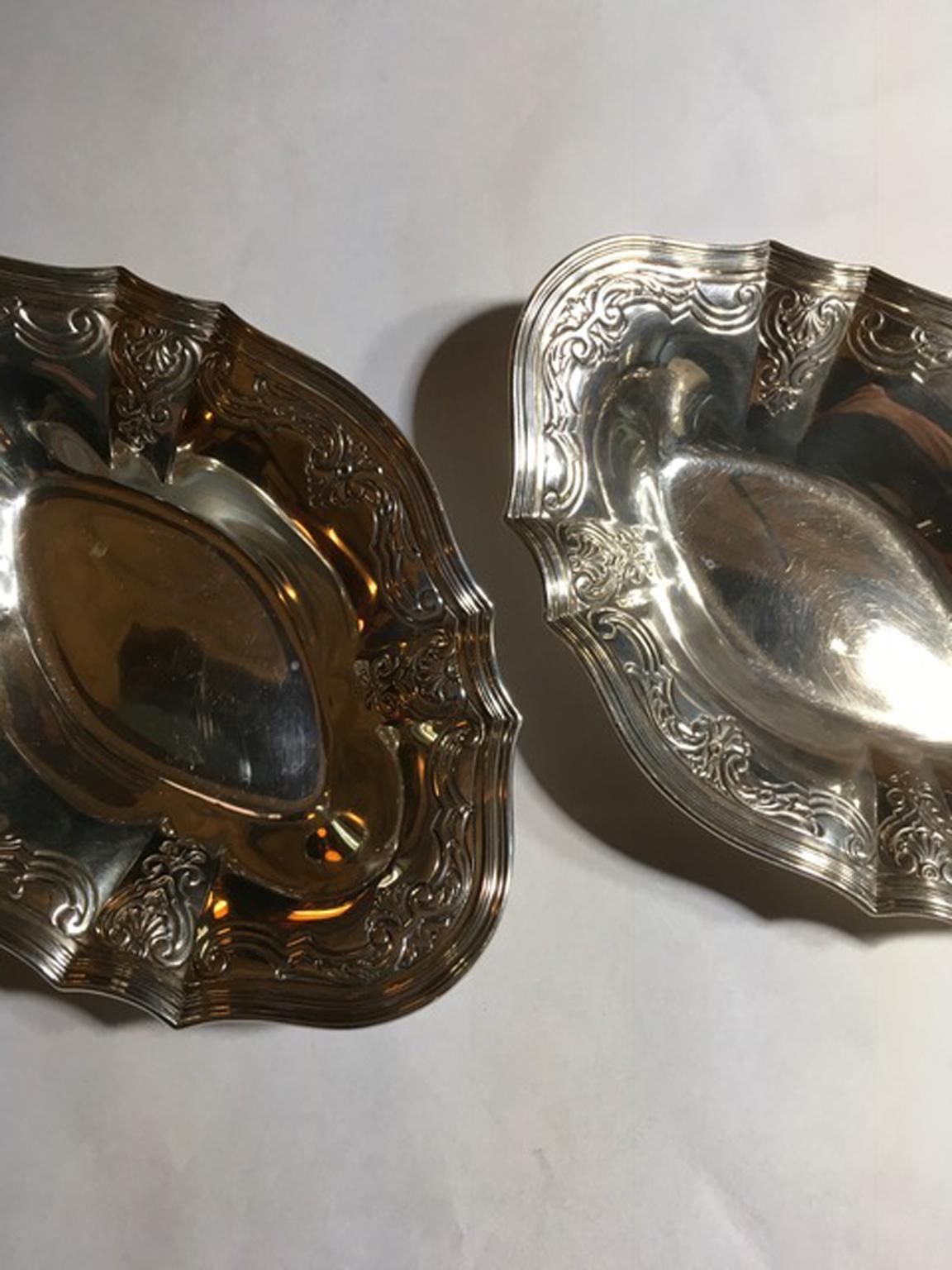 New York Tiffany Late 19th Century Victorian Pair Of Sterling Silver Bowls photo Home Decor