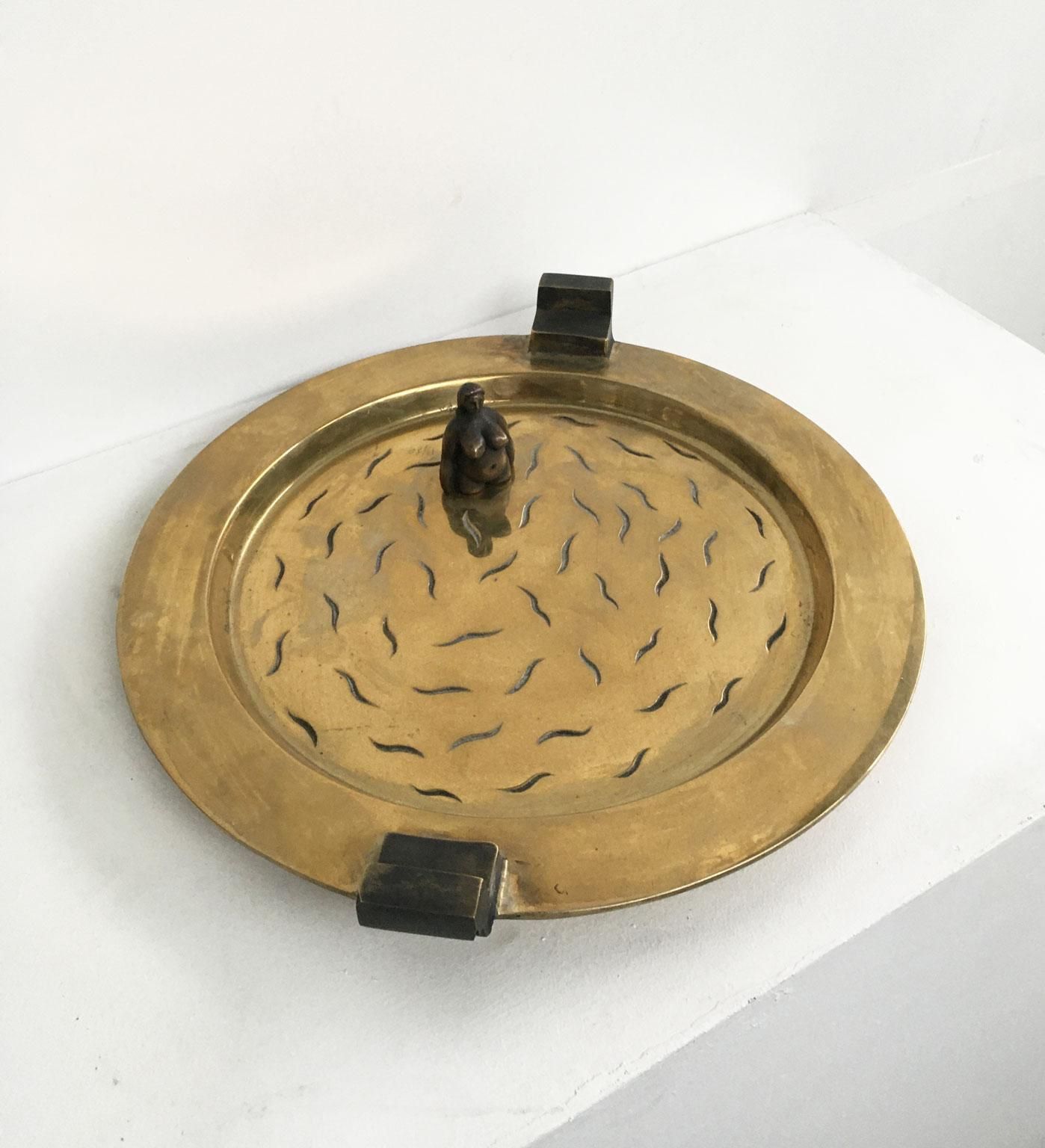 1980 Italy Ugo La Pietra Bronze Abstract Sculpture Bellezza Al Bagno photo buy