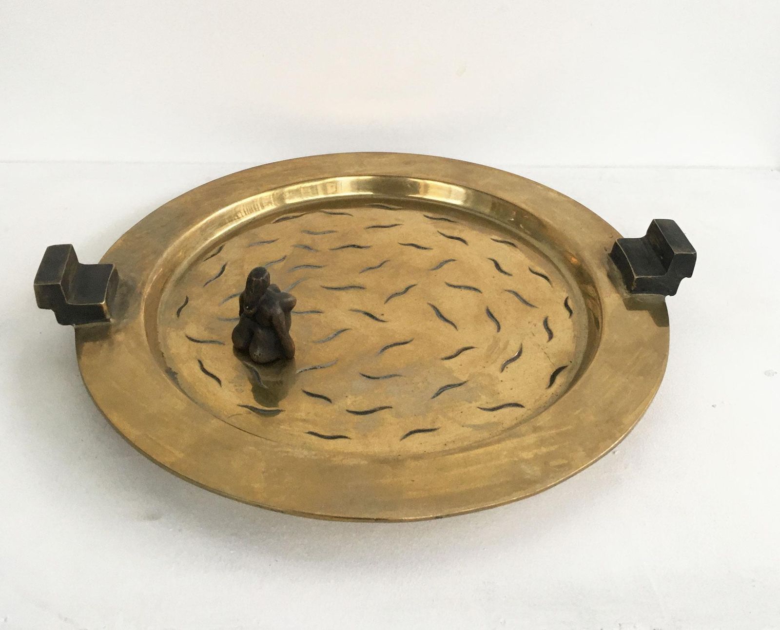 1980 Italy Ugo La Pietra Bronze Abstract Sculpture Bellezza Al Bagno photo vintage