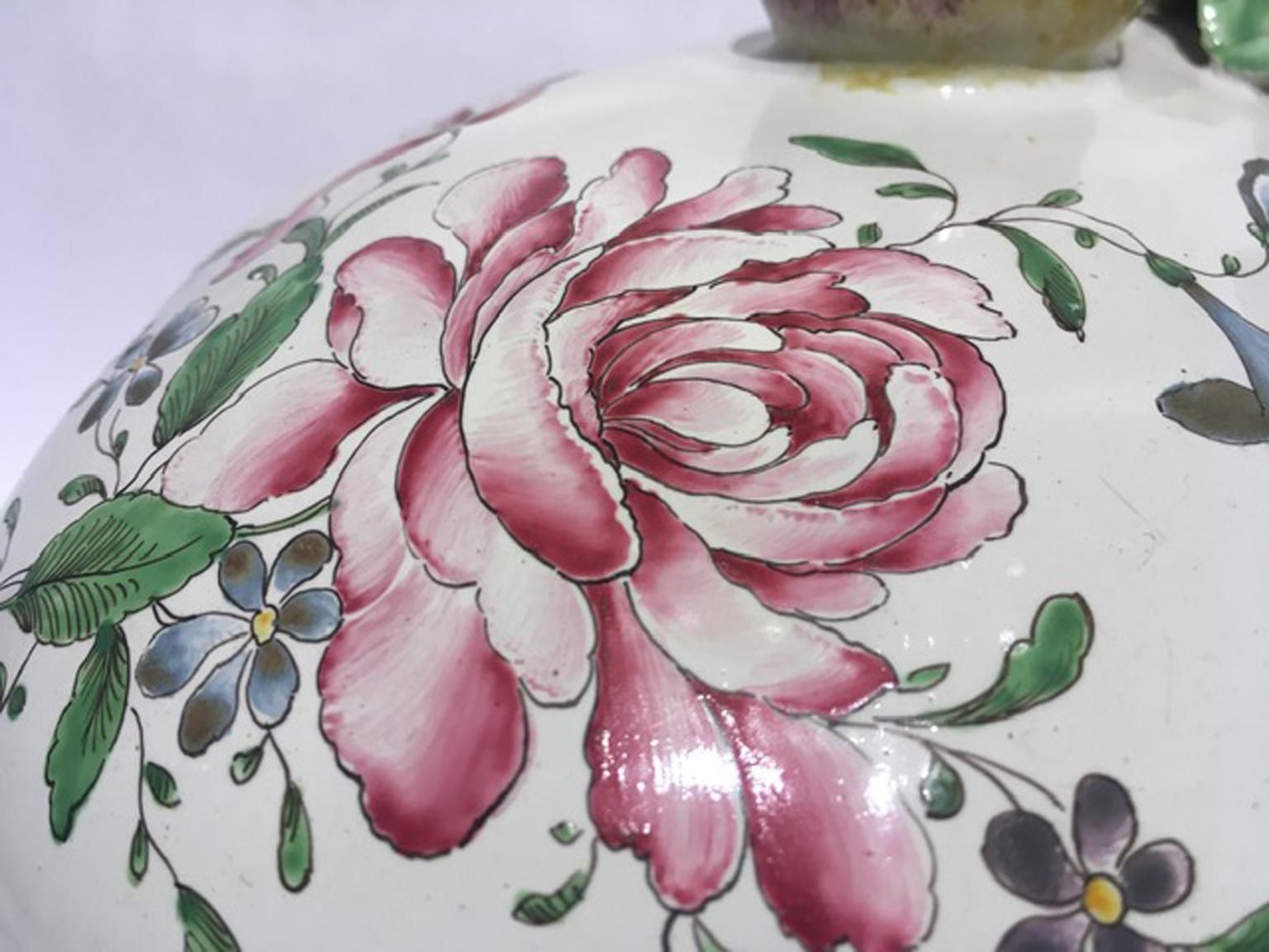 photo furniture France Mid 18th Century Porcelain Soup Bowl Flowers And Fruits Drawings